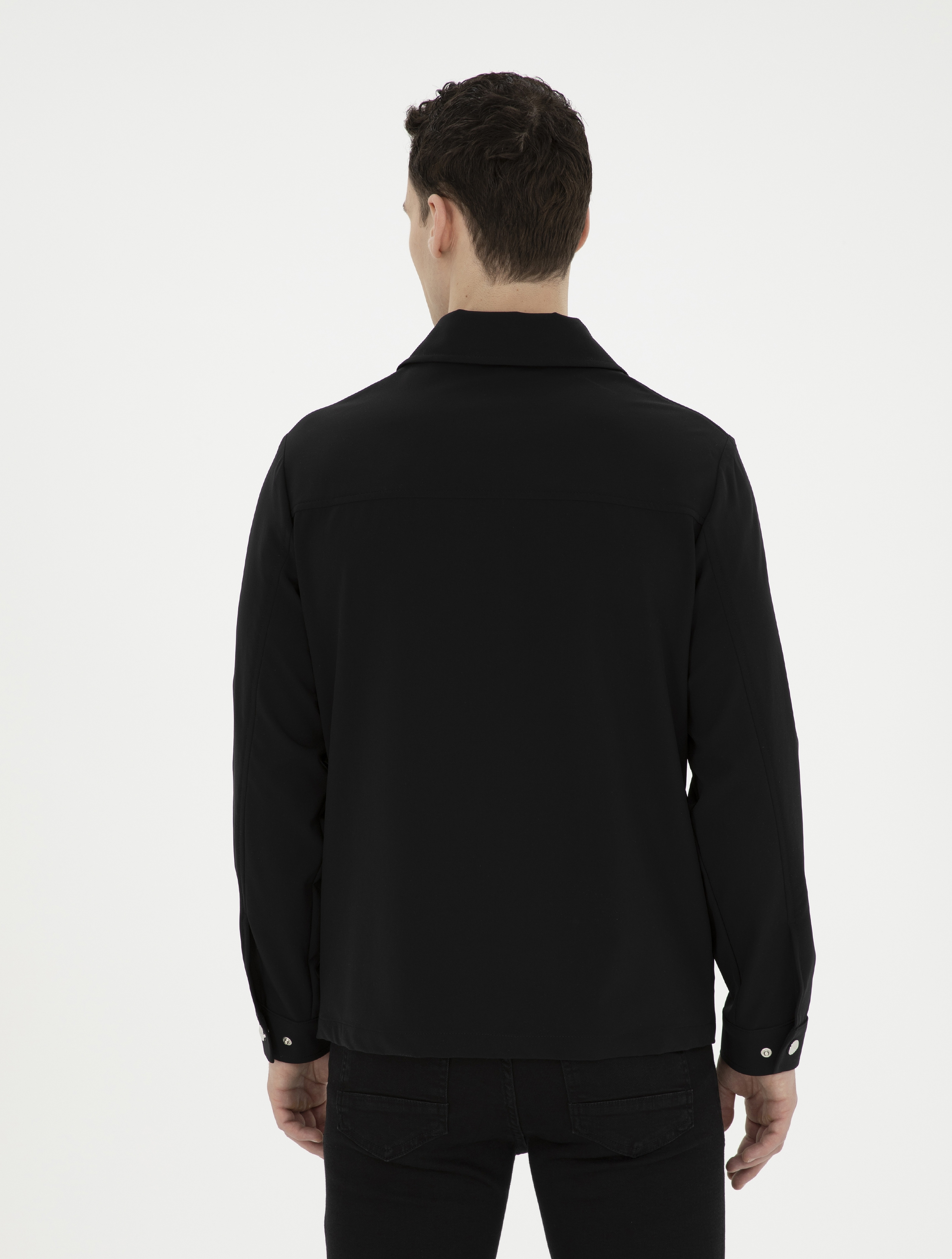 Siyah Regular Fit Ceket - Image 5