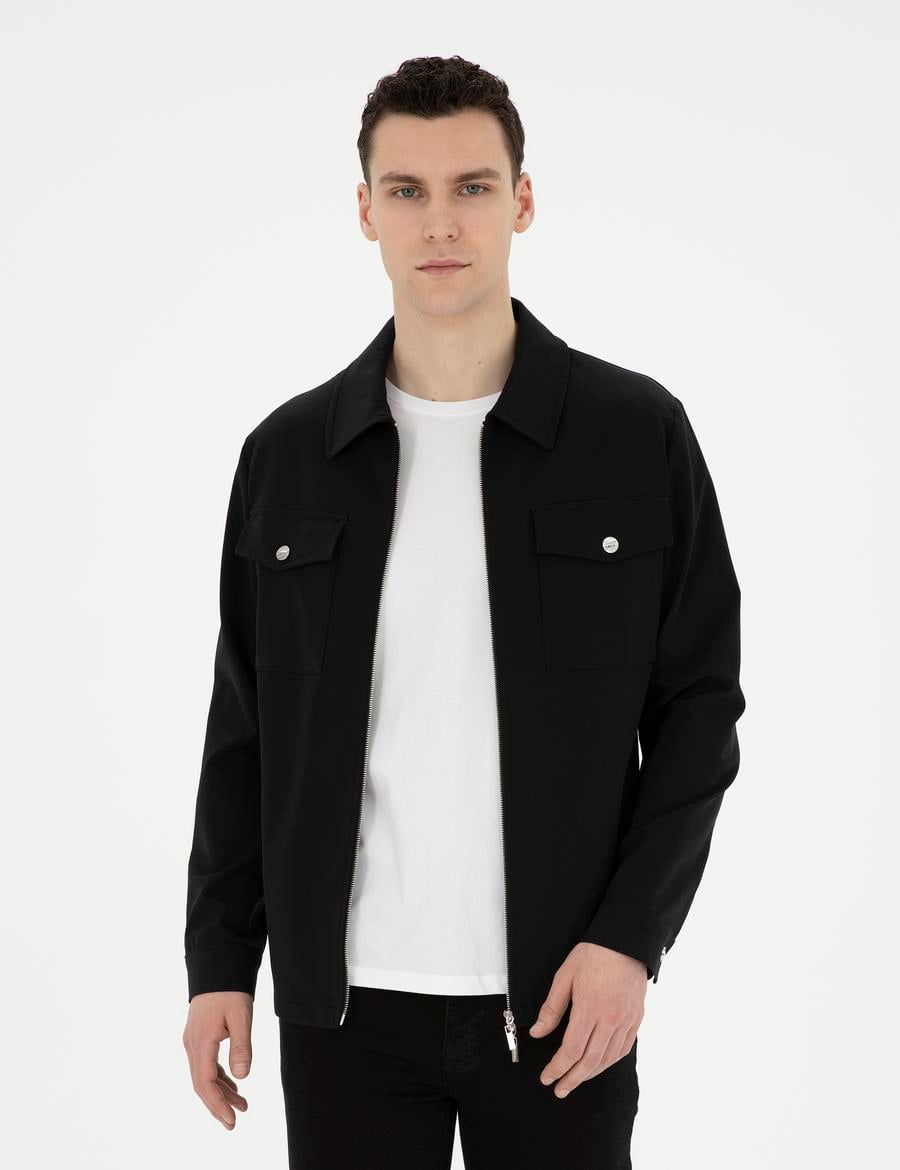 Siyah Regular Fit Ceket