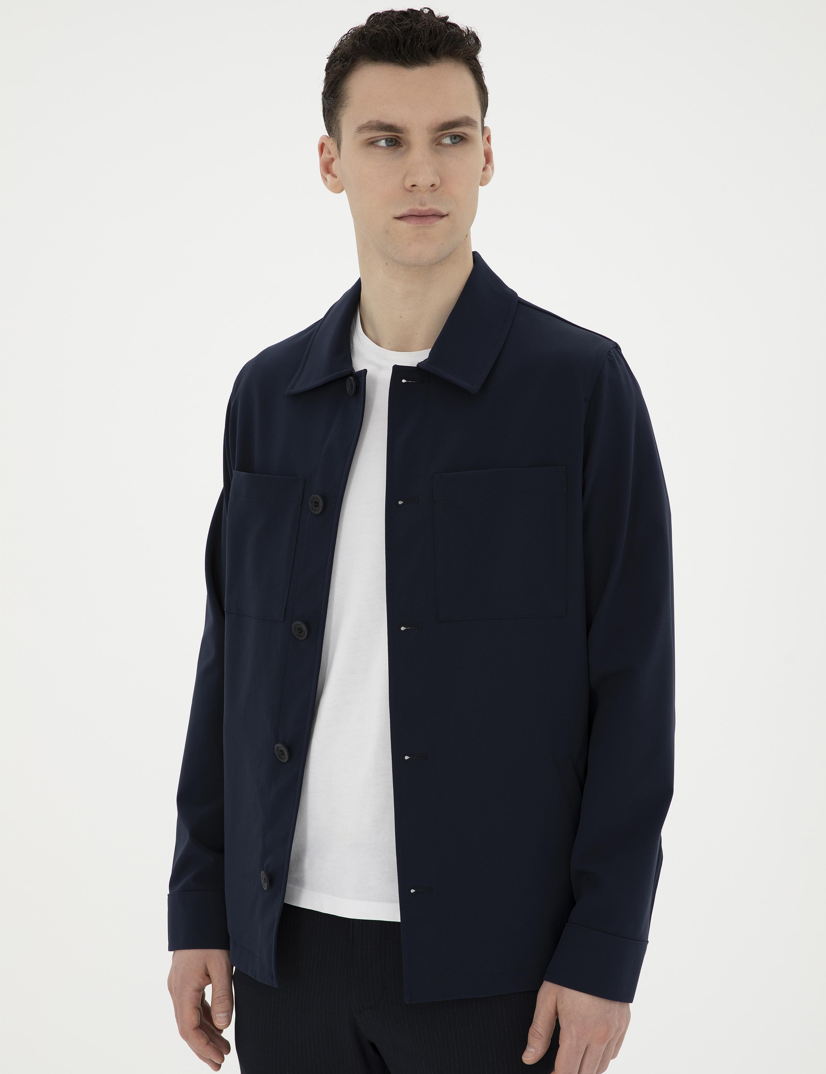 Lacivert Regular Fit Gömlek Ceket