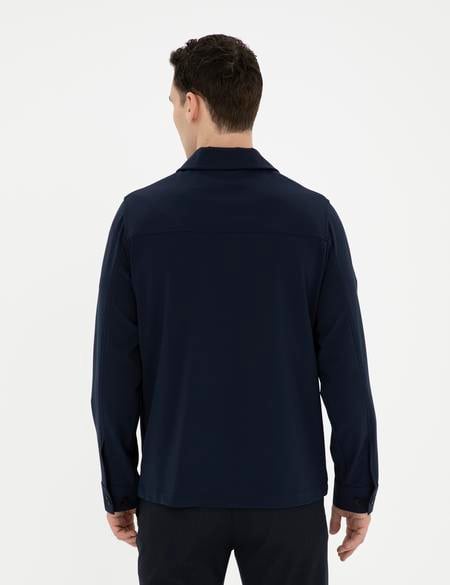 Lacivert Regular Fit Gömlek Ceket - 50288723050