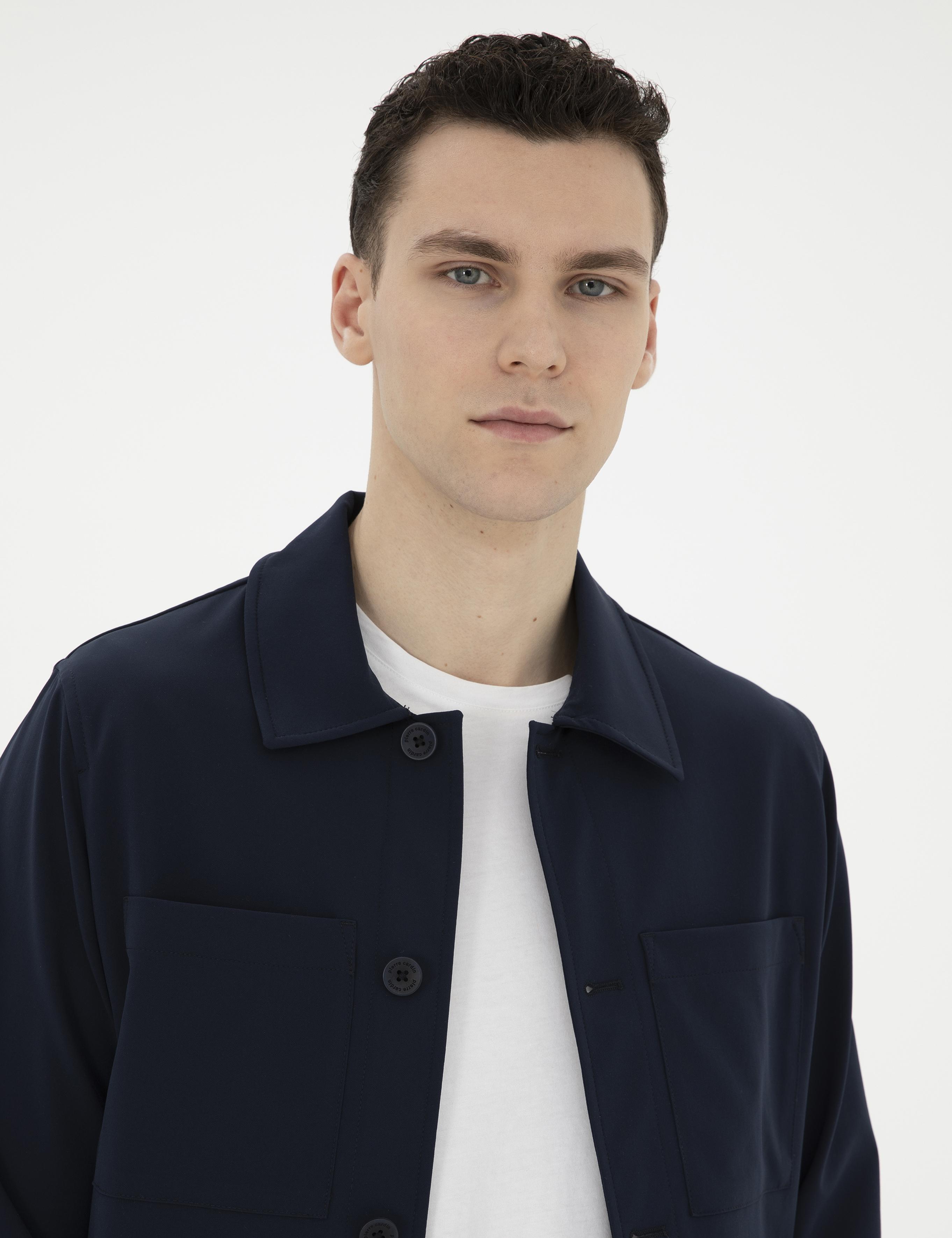 Lacivert Regular Fit Gömlek Ceket