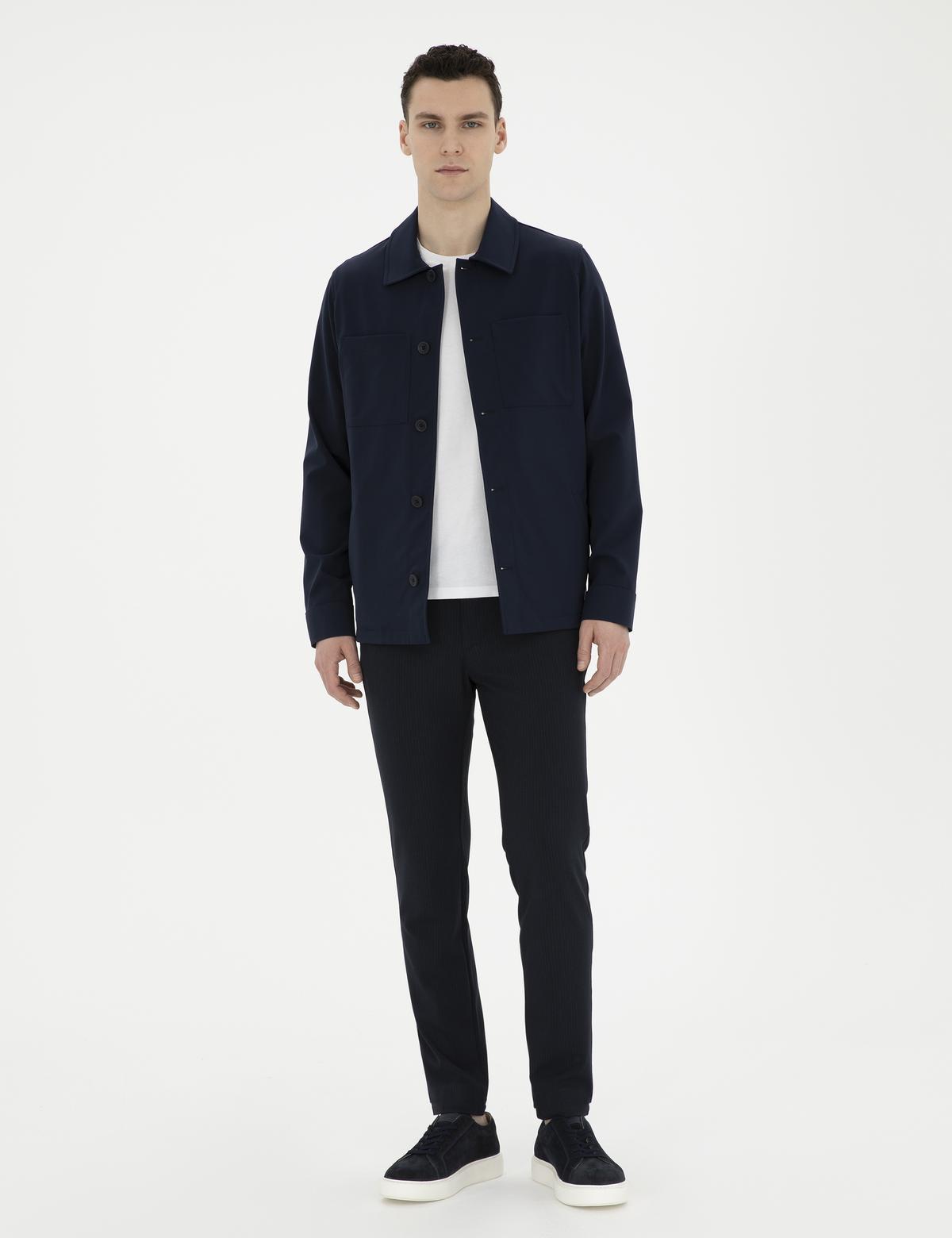 Lacivert Regular Fit Gömlek Ceket - 50288723050