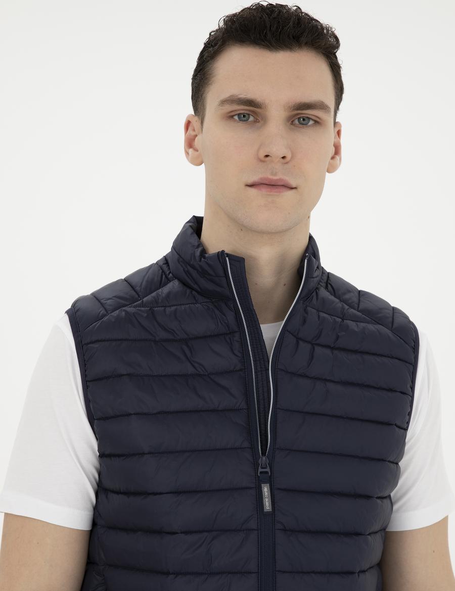 Lacivert Dolgulu Ultra Hafif Şişme Yelek