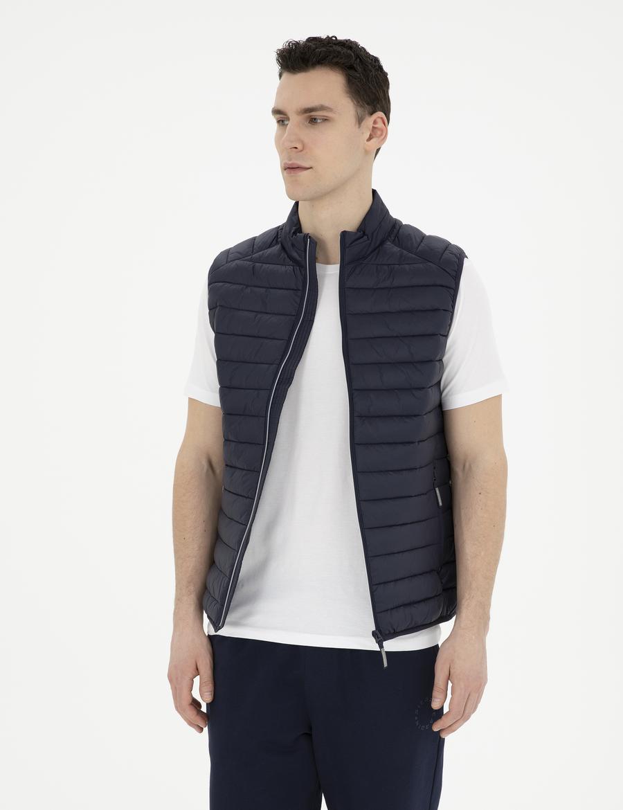 Lacivert Dolgulu Ultra Hafif Şişme Yelek