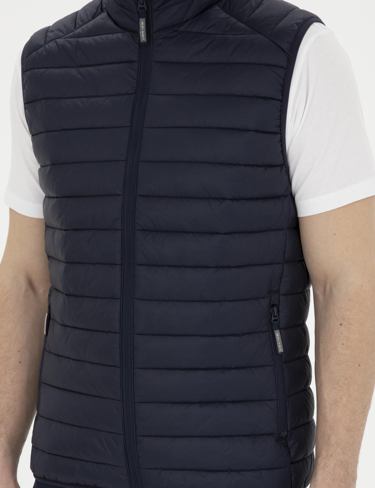 Lacivert Dolgulu Ultra Hafif Şişme Yelek - 50281903005