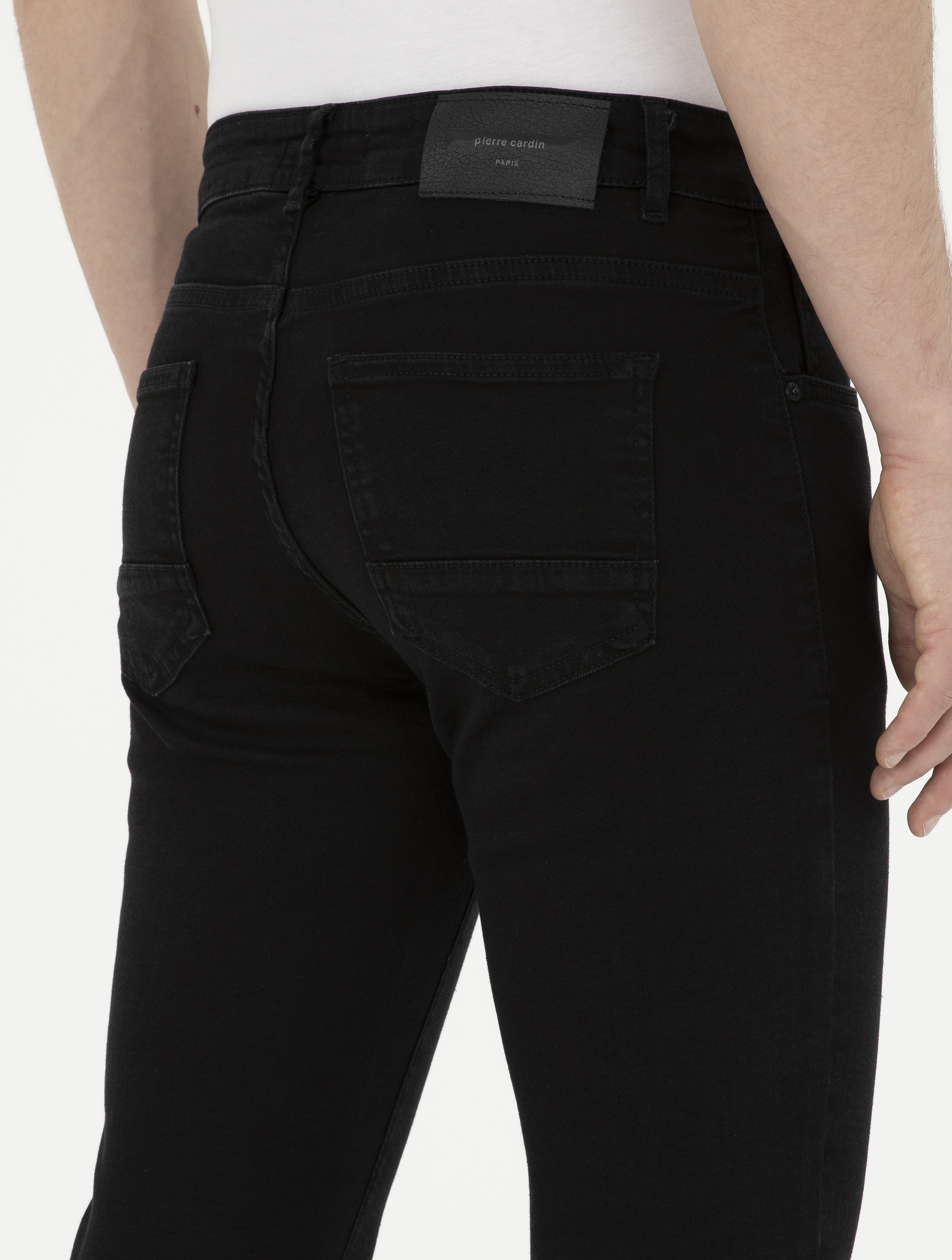 Siyah Slim Fit Jean Pantolon - Image 7
