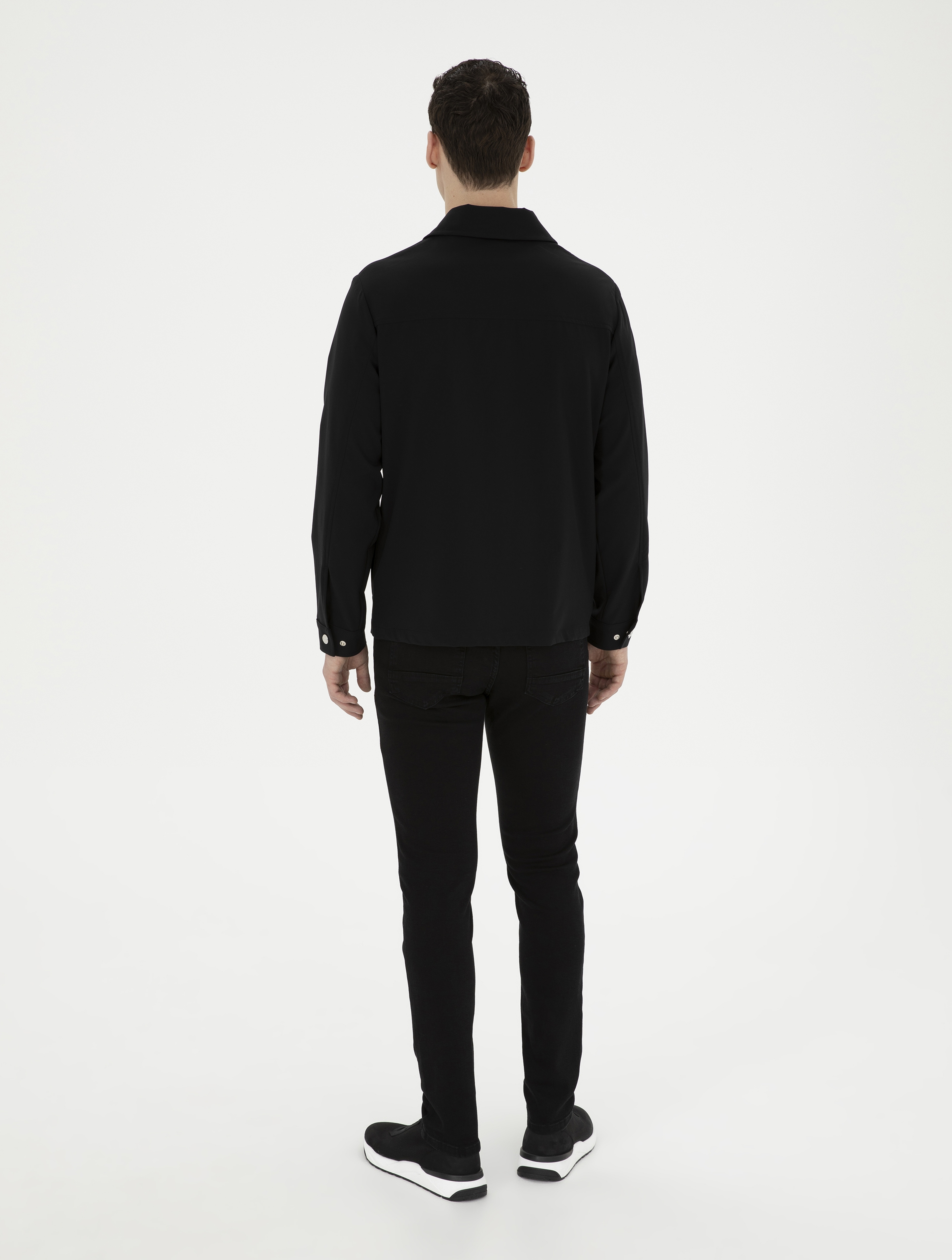 Siyah Slim Fit Jean Pantolon - Image 4