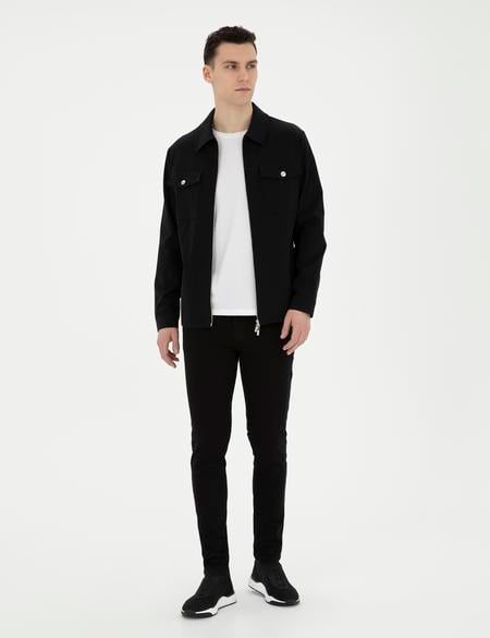 Siyah Slim Fit Jean Pantolon - 50288136028