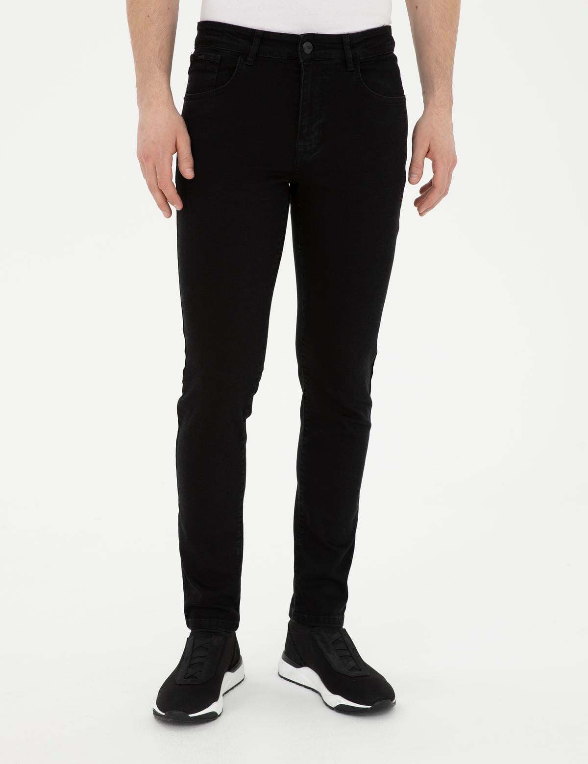 Siyah Slim Fit Jean Pantolon - 50288136028