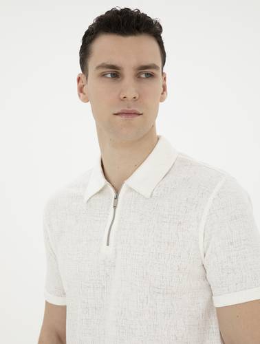 Ekru Slim Fit Tişört