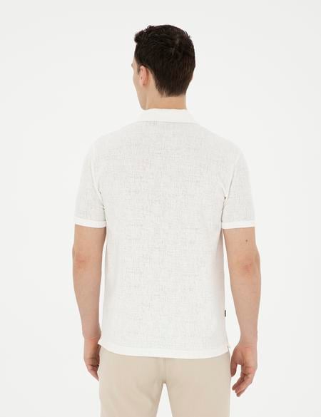 Ekru Slim Fit Tişört - 50288915023