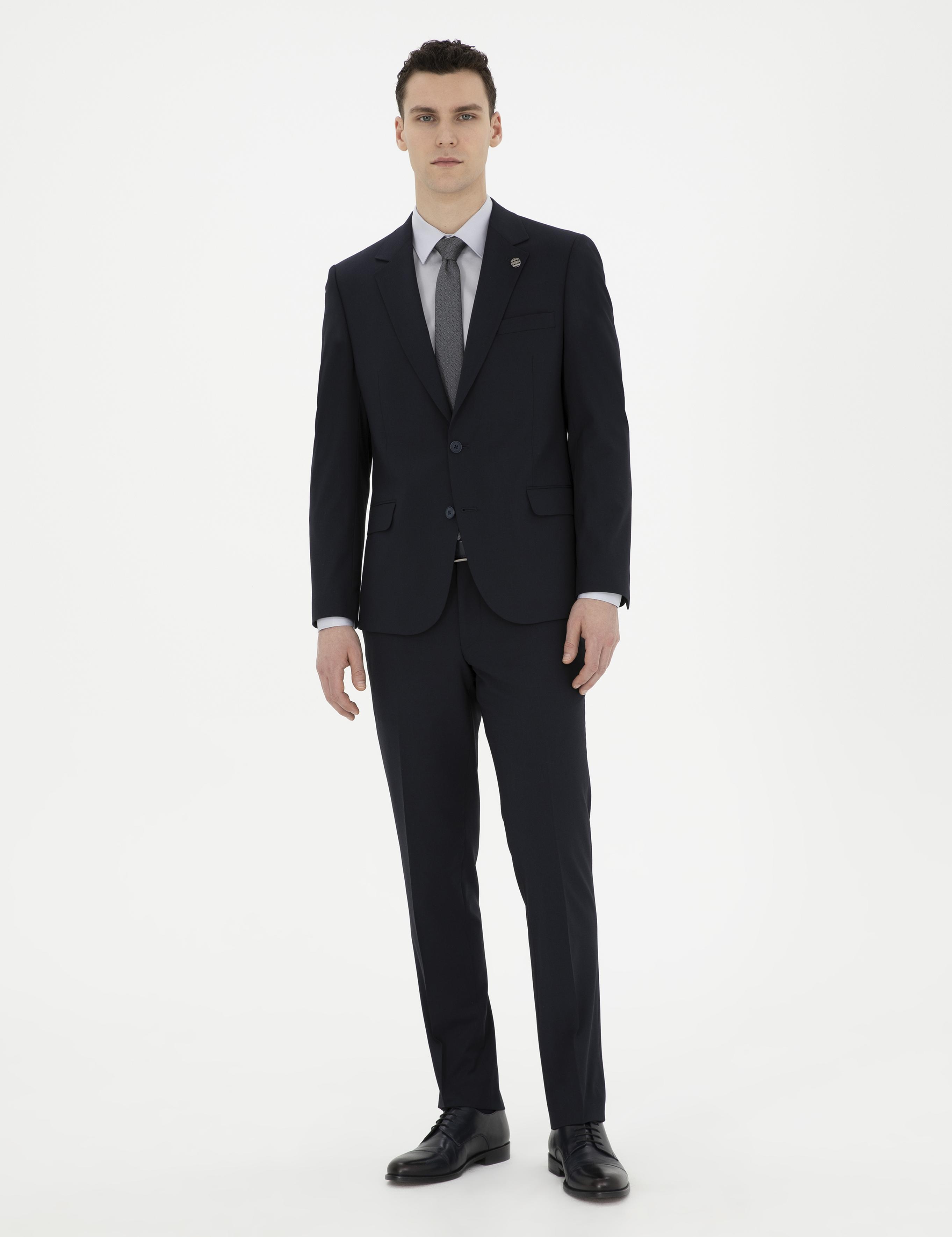 Lacivert Slim Fit Takım Elbise