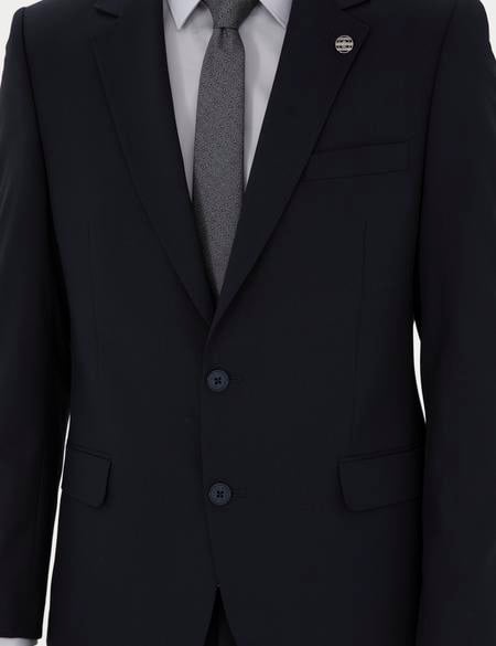 Lacivert Slim Fit Takım Elbise - 50294744041