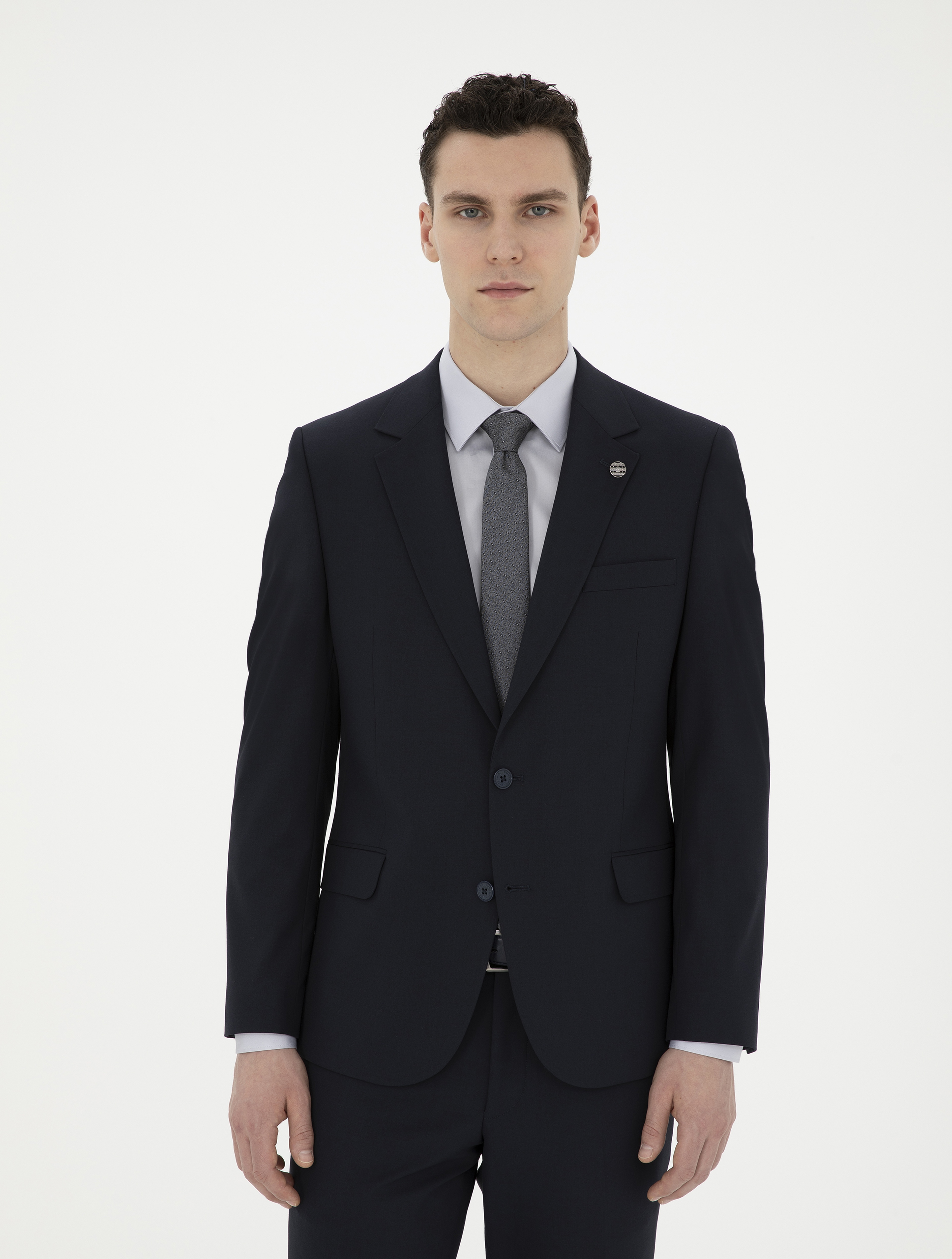 Lacivert Slim Fit Takım Elbise - Image 4