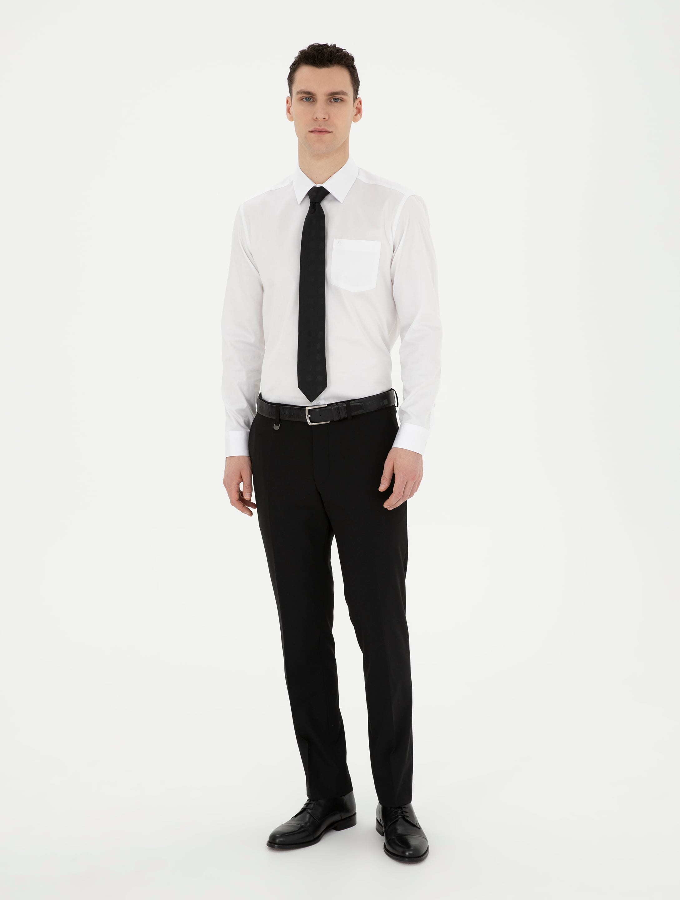 Siyah Slim Fit Kumaş Pantolon