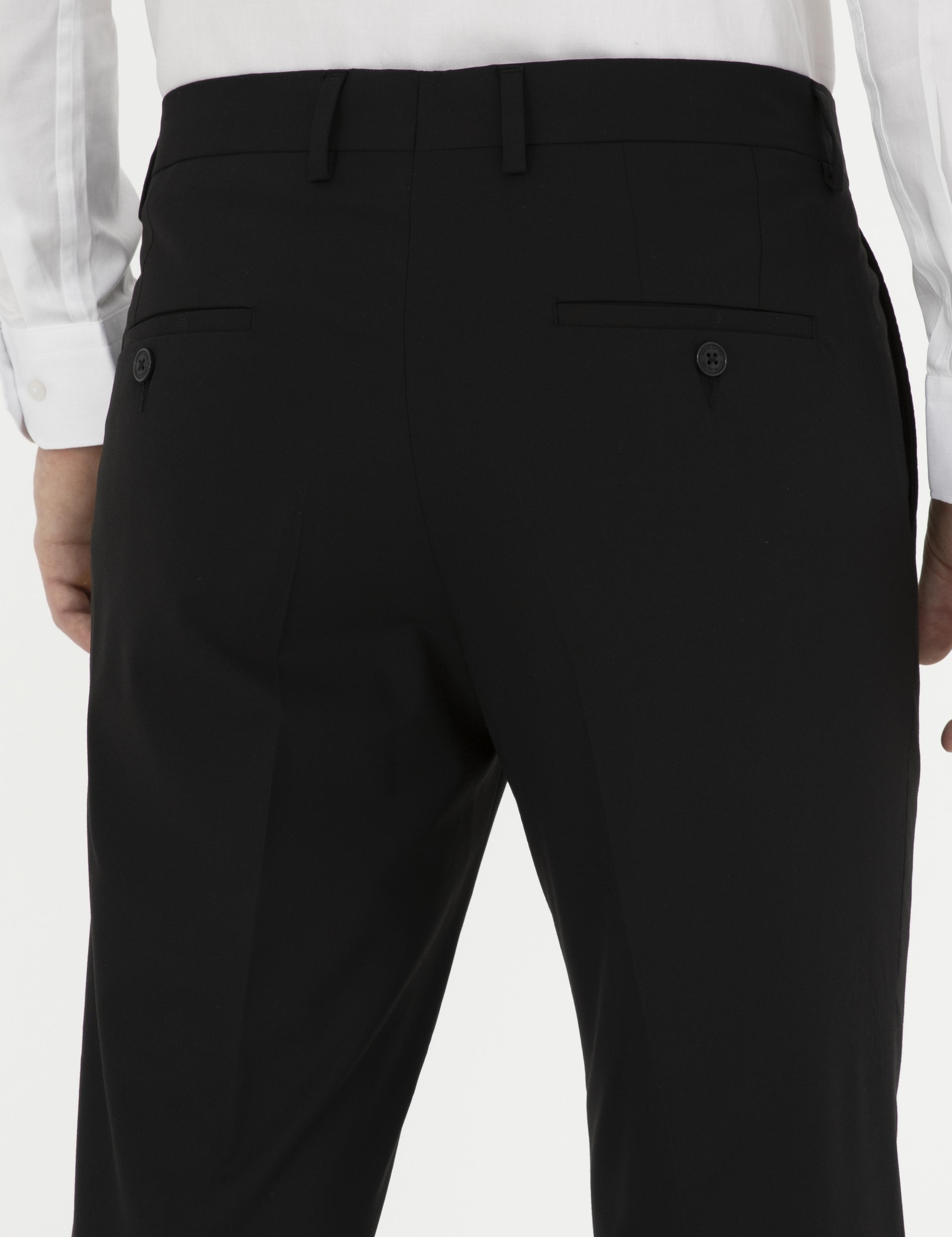 Siyah Slim Fit Kumaş Pantolon