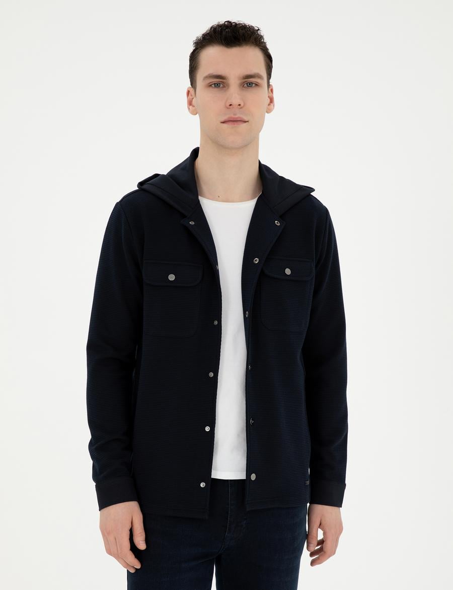 Siyah Regular Fit Örme Hırka