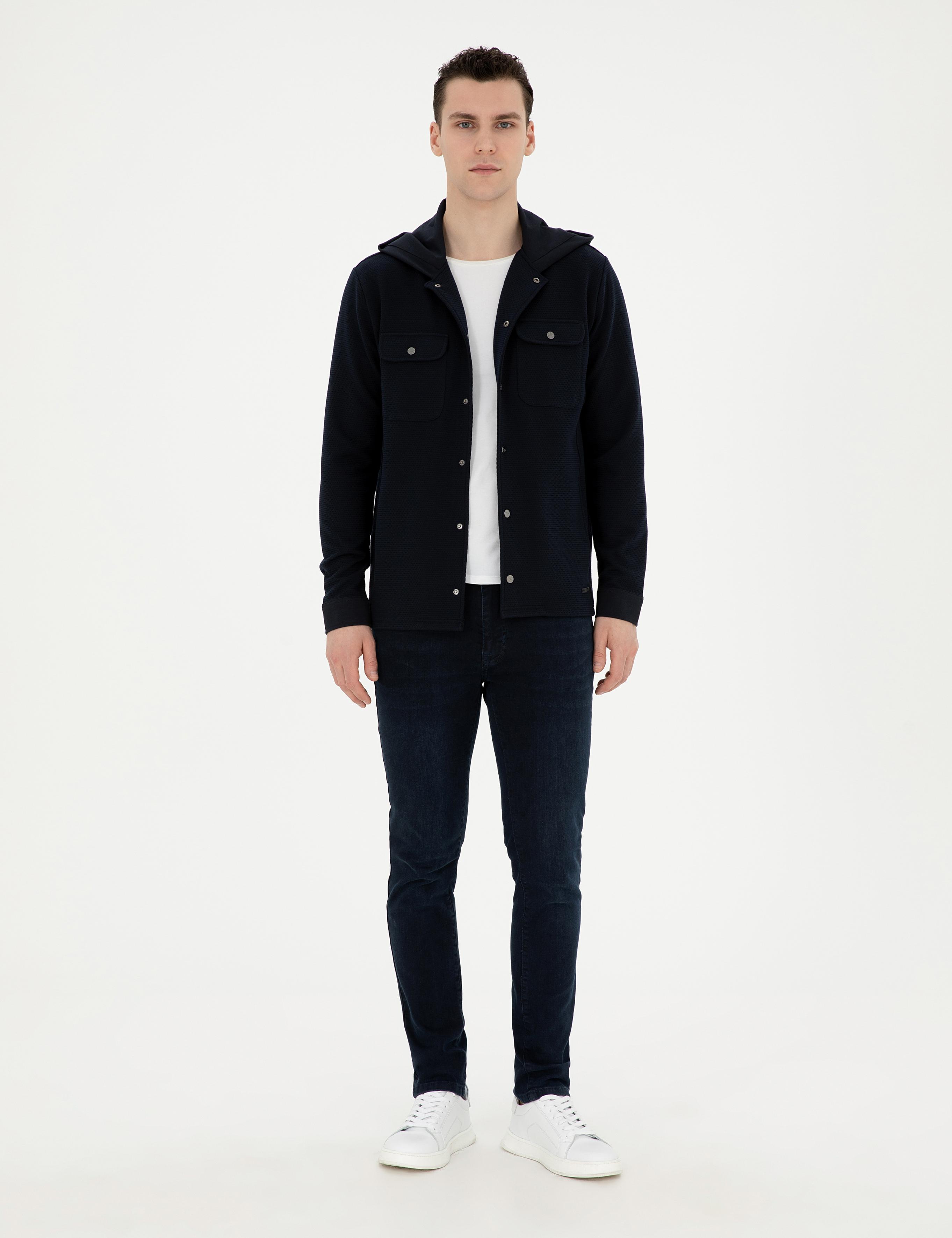 Siyah Regular Fit Örme Hırka