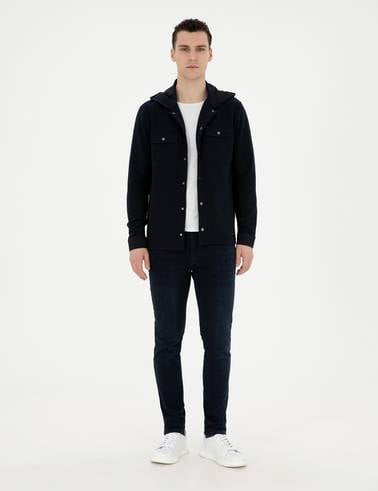Siyah Regular Fit Örme Hırka