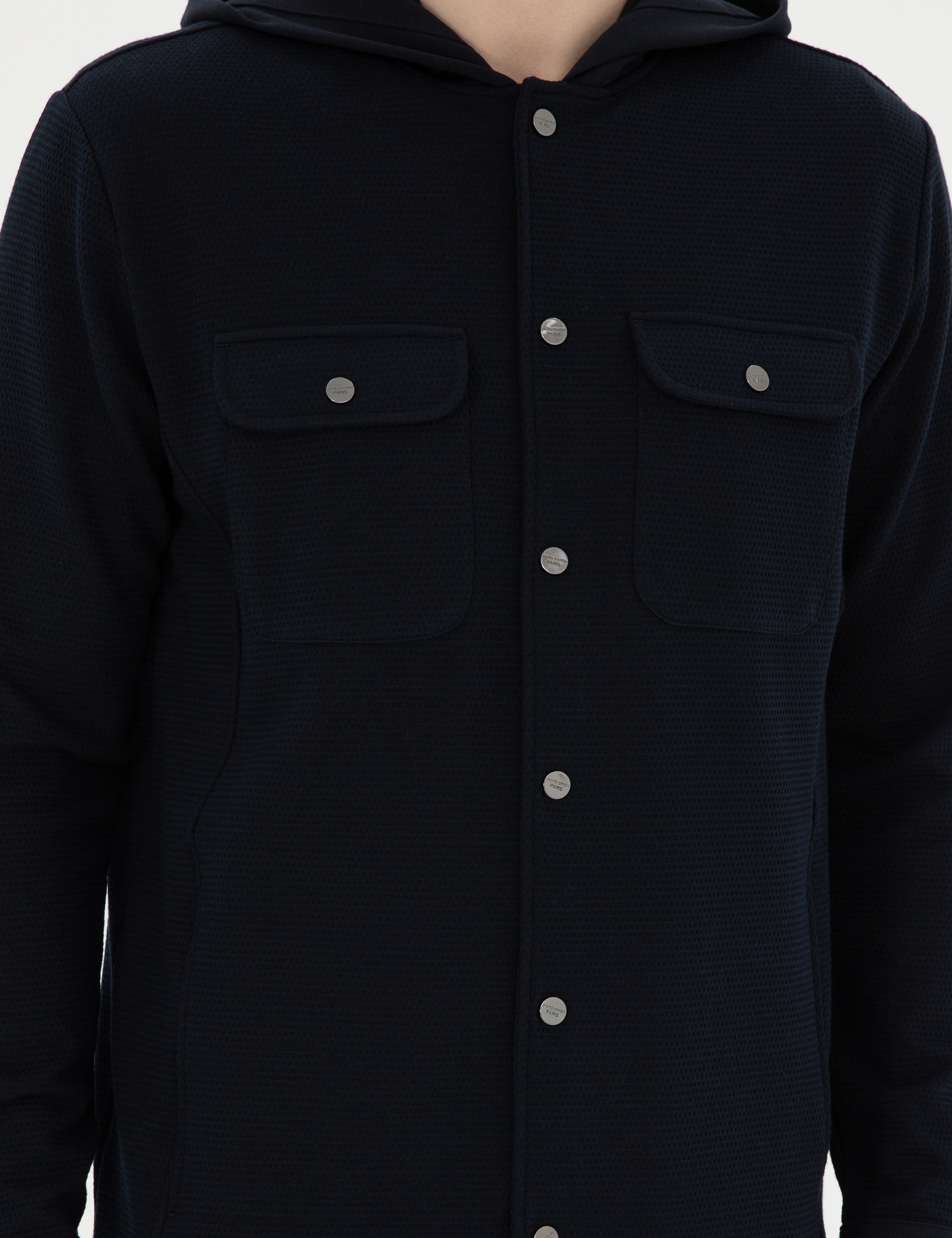Siyah Regular Fit Örme Hırka - Image 6