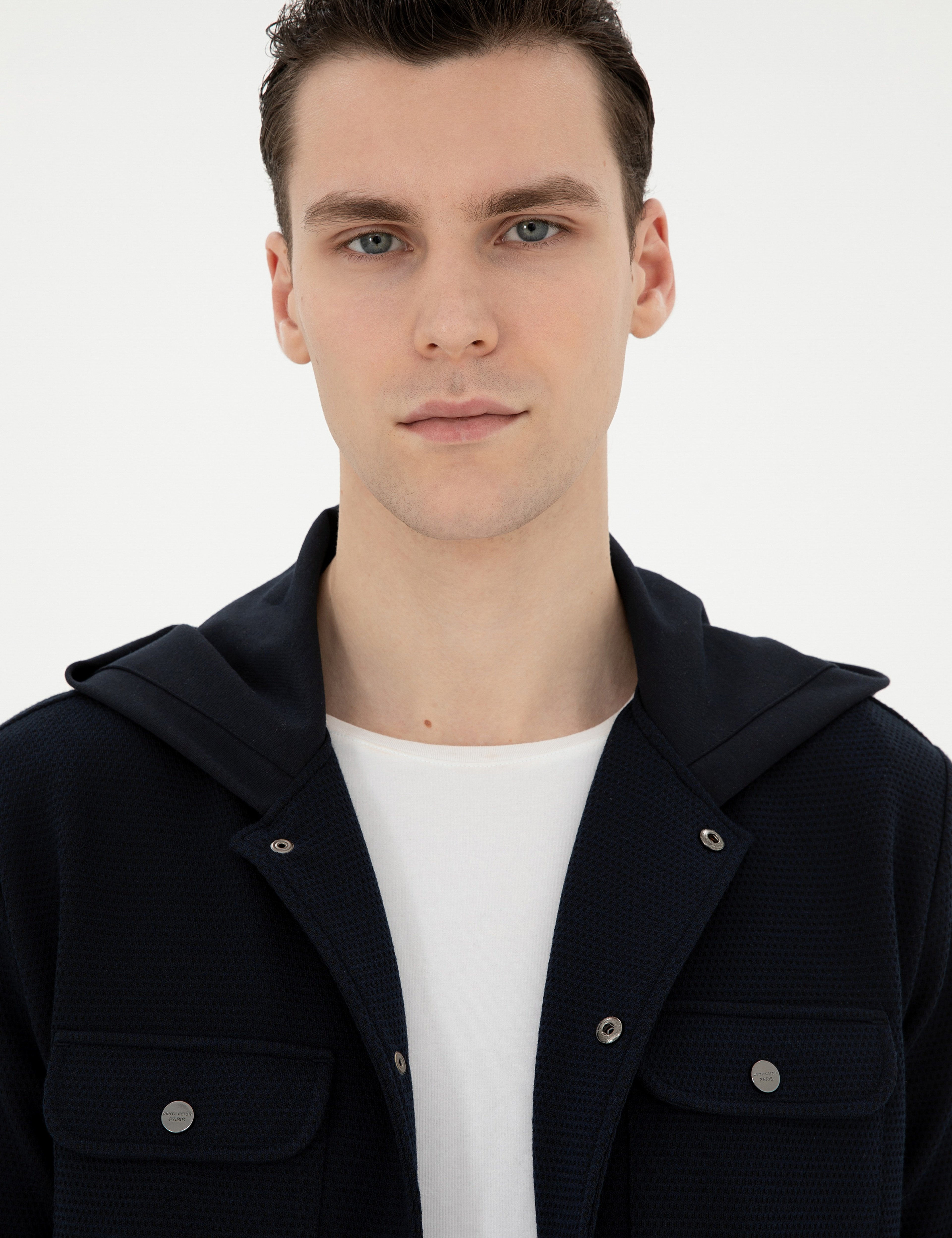 Siyah Regular Fit Örme Hırka - Image 2