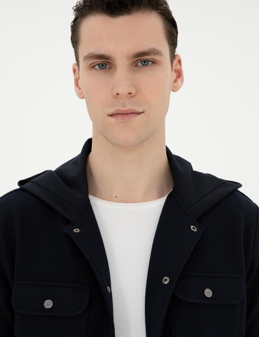 Siyah Regular Fit Örme Hırka