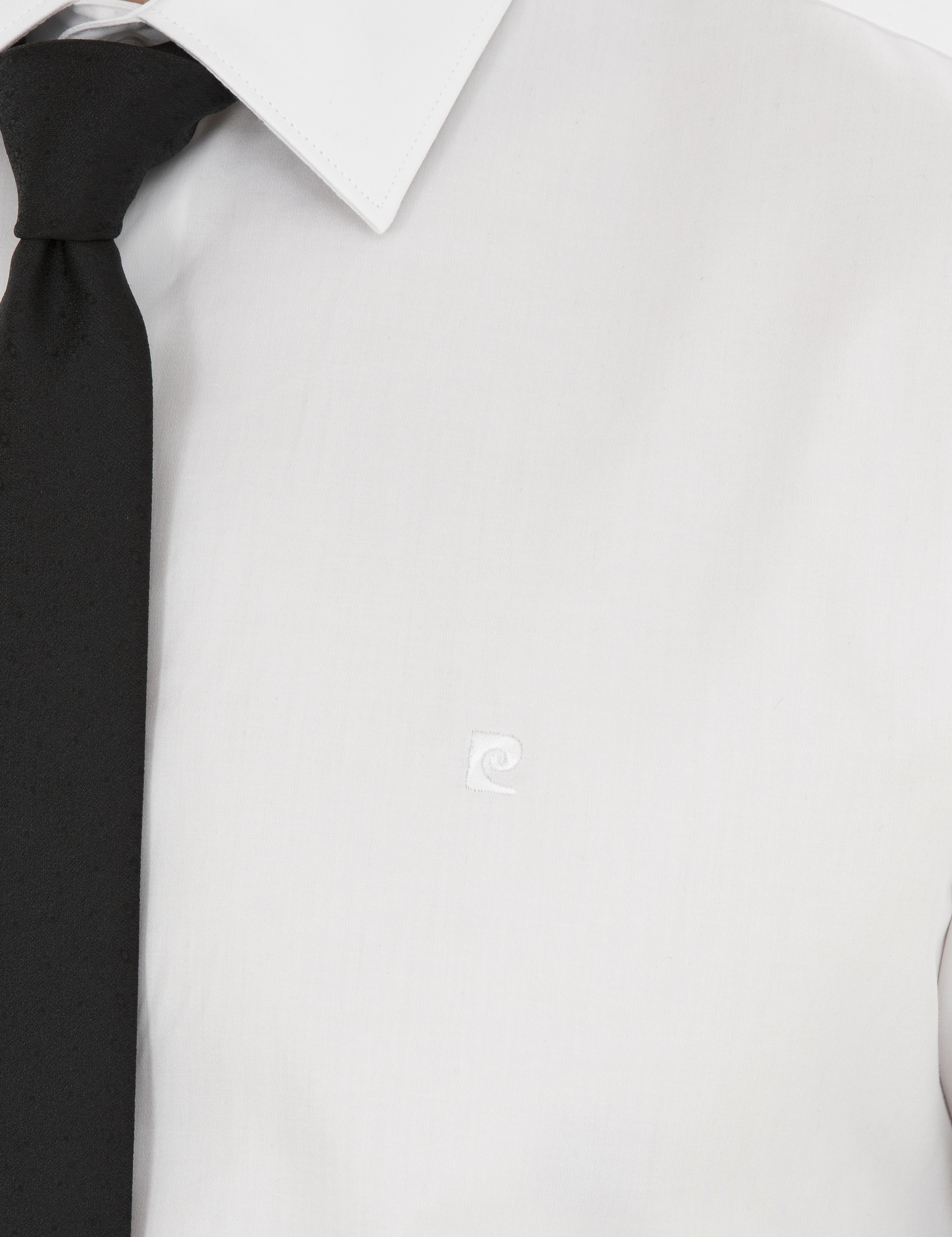 Beyaz %100 Pamuk Parlak Saten Slim Fit Uzun Kollu Basic Gömlek