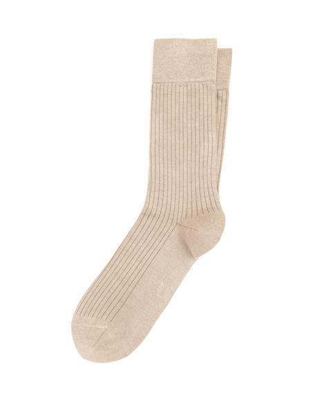 Erkek Bambu Karışımlı Vizon Soket Desenli Çorap - 50291767004