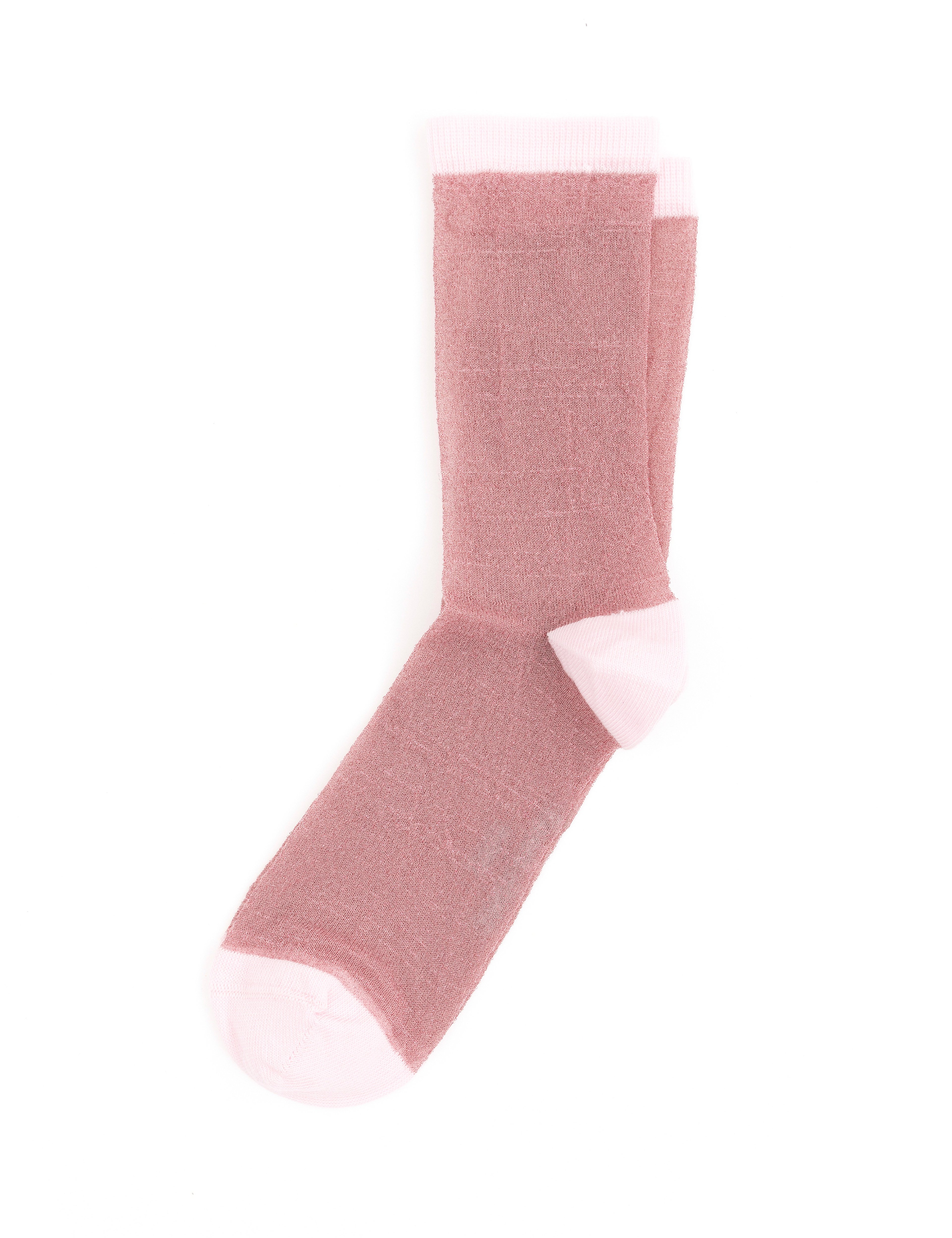 Kadın Pembe Soket Çorap - Image 2