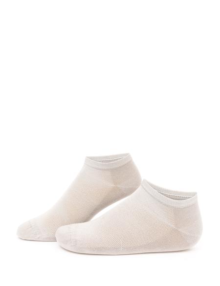 Erkek Bambu Karışımlı Gri Patik Basic Çorap - 50291764002