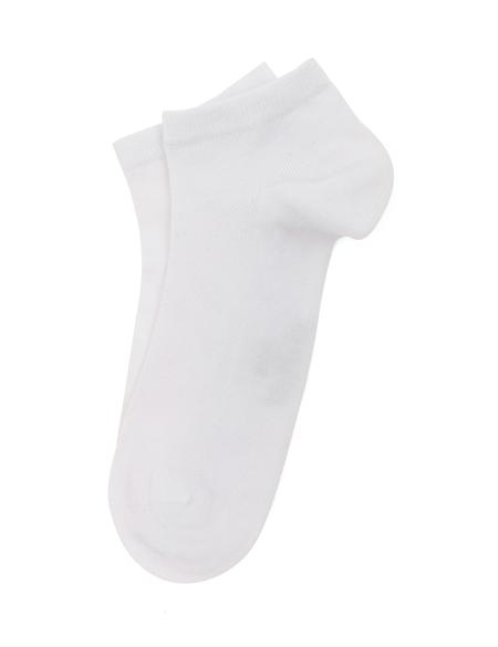 Erkek Bambu Karışımlı Beyaz Patik Basic Çorap - 50291764005