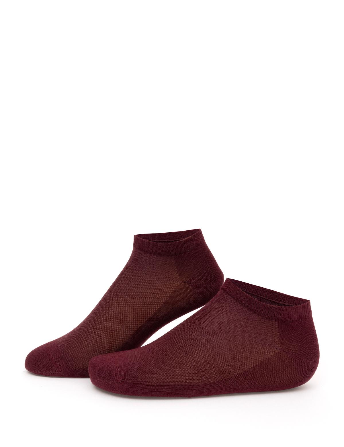 Erkek Bambu Karışımlı Bordo Patik Basic Çorap