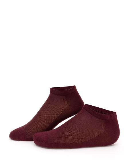 Erkek Bambu Karışımlı Bordo Patik Basic Çorap - 50291764006