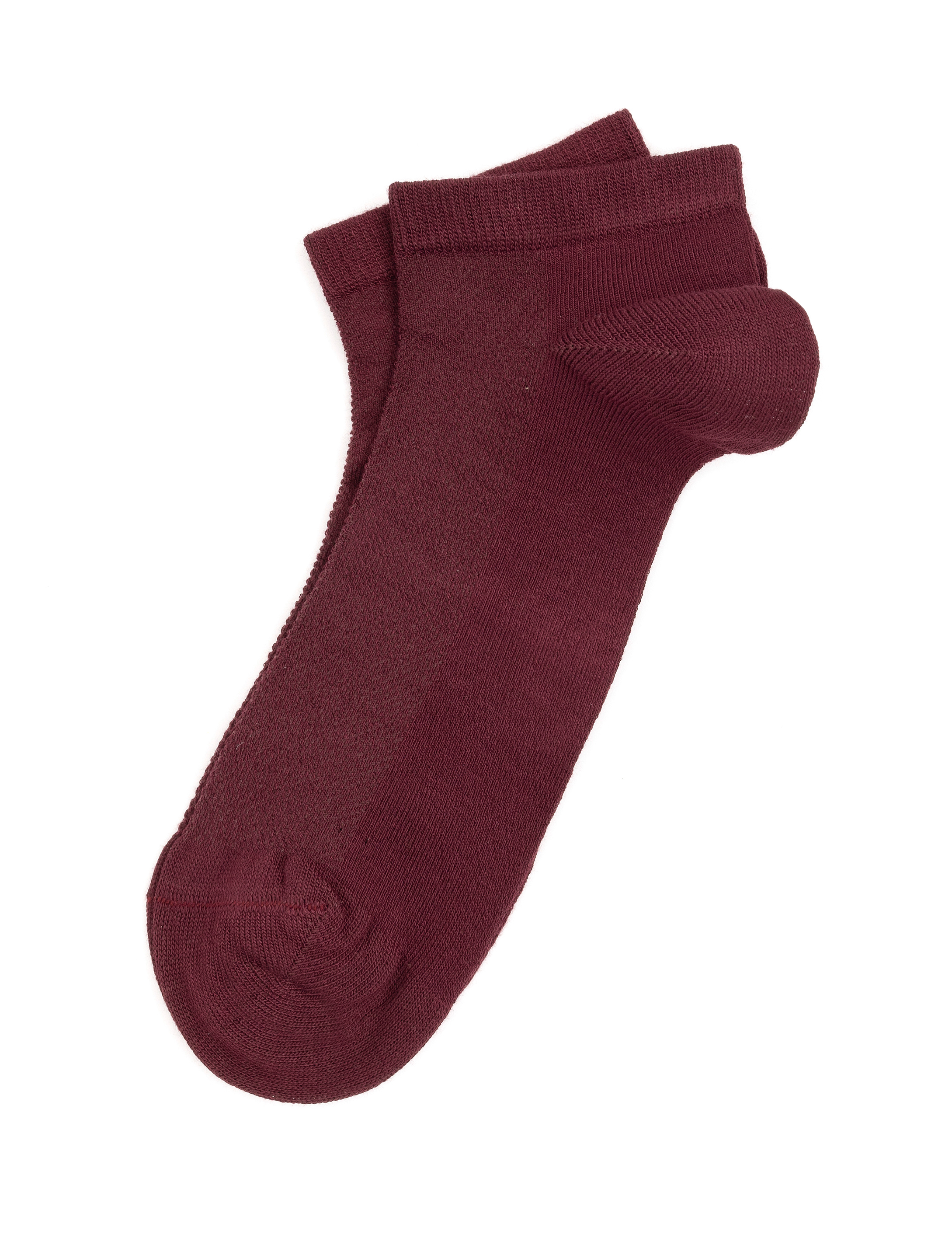 Erkek Bambu Karışımlı Bordo Patik Basic Çorap - Image 2