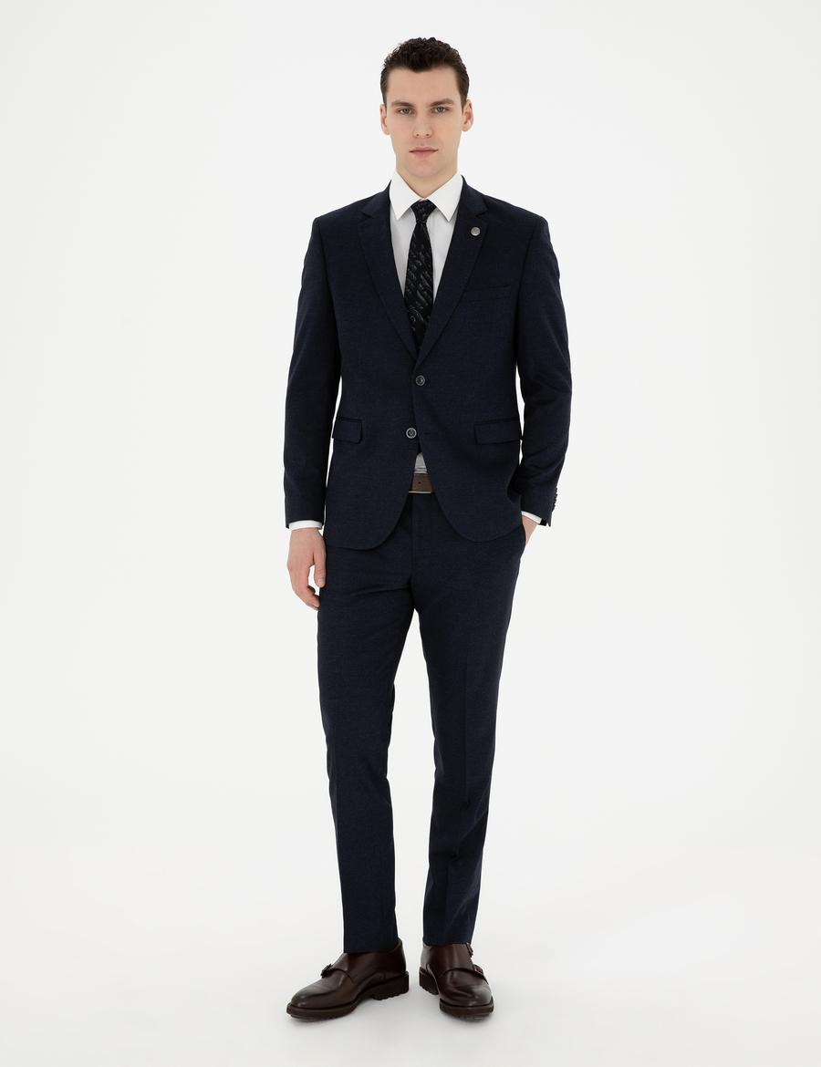 Lacivert Slim Fit Takım Elbise