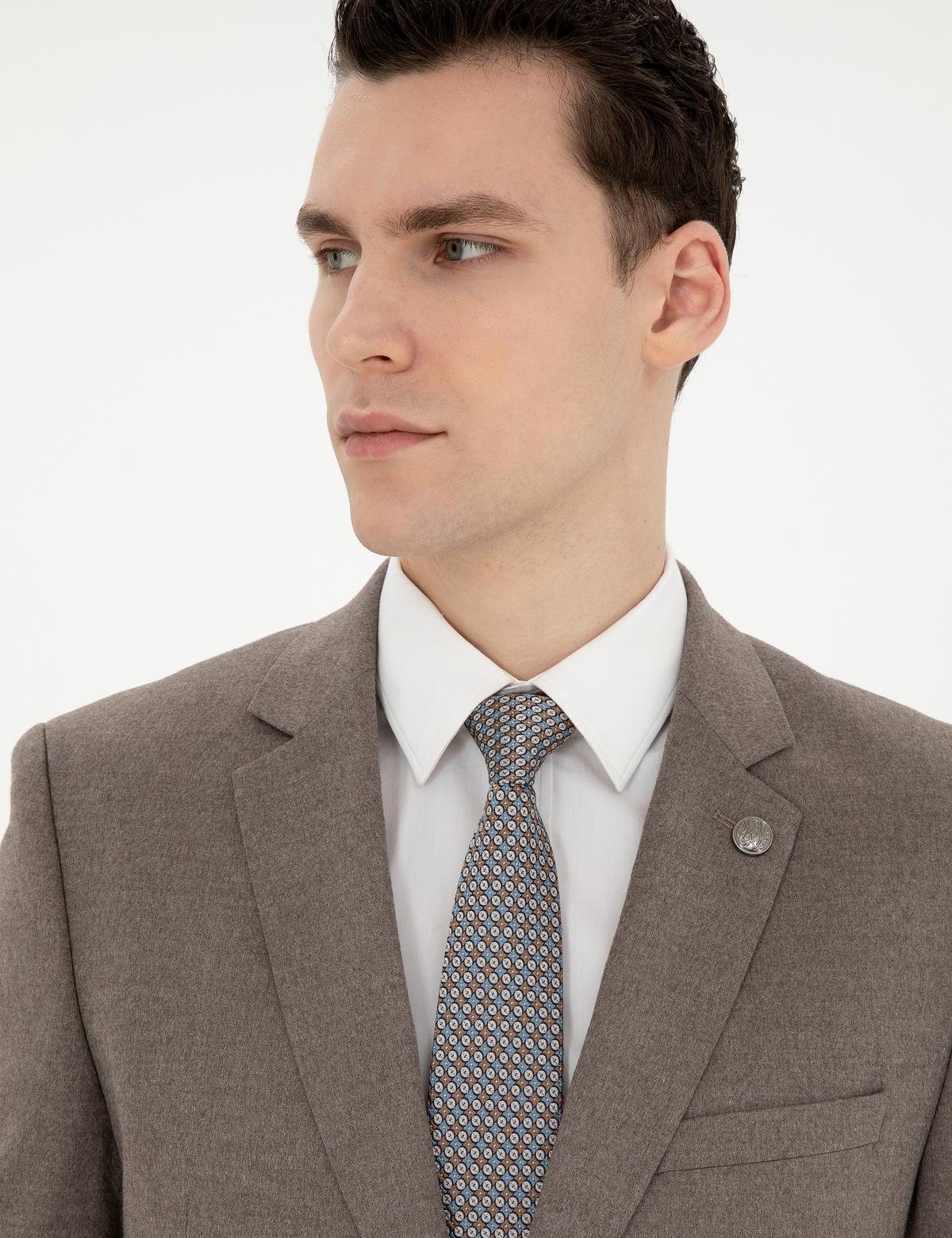 Açık Kahverengi Slim Fit Takım Elbise - 50278891083