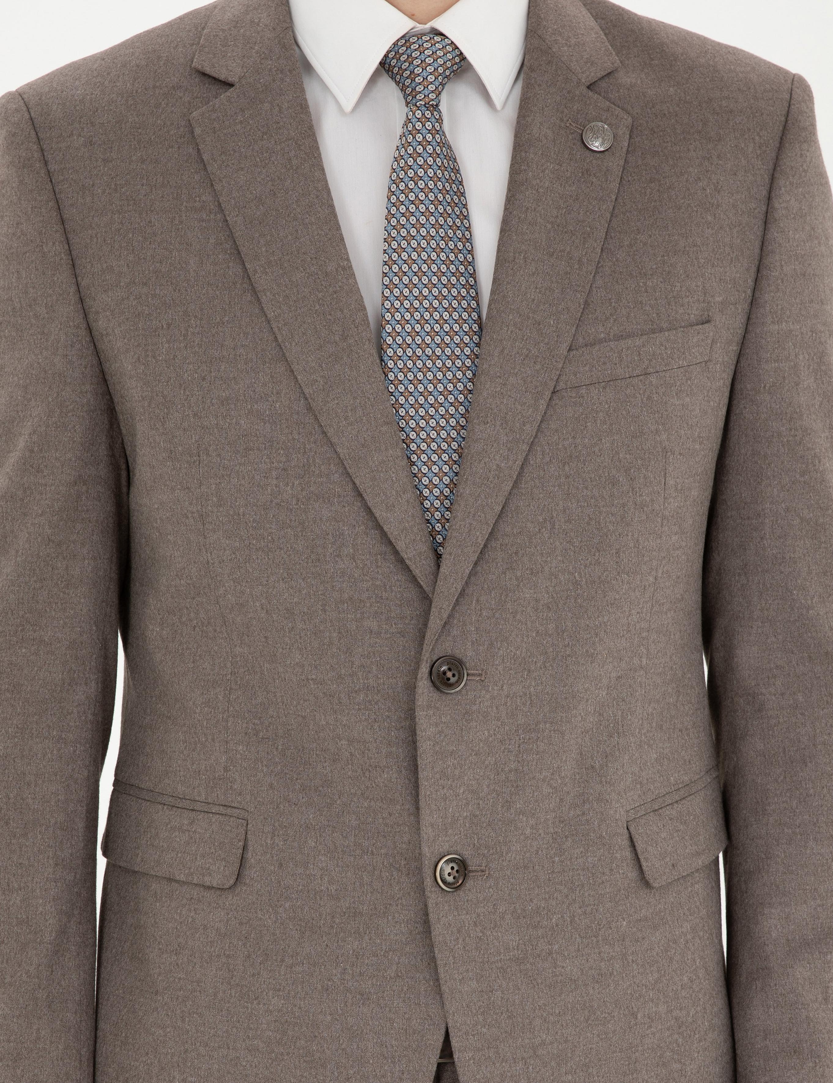 Açık Kahverengi Slim Fit Takım Elbise