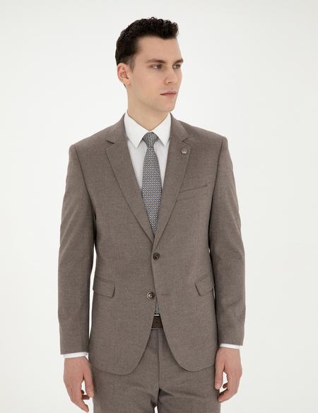 Açık Kahverengi Slim Fit Takım Elbise - 50278891083
