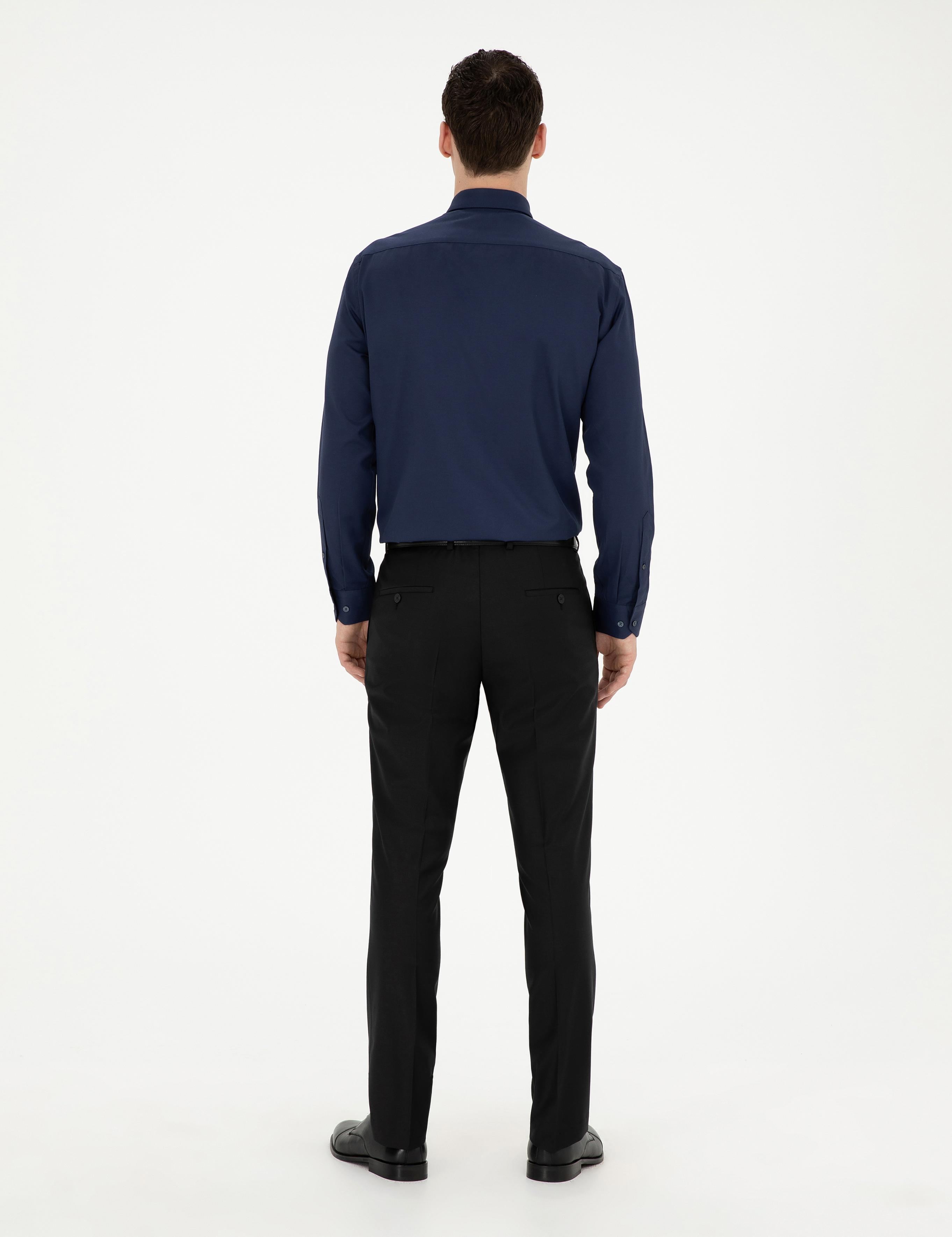 Siyah Slim Fit Kumaş Pantolon