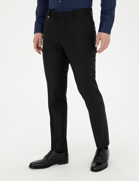 Siyah Slim Fit Kumaş Pantolon - 50266629006