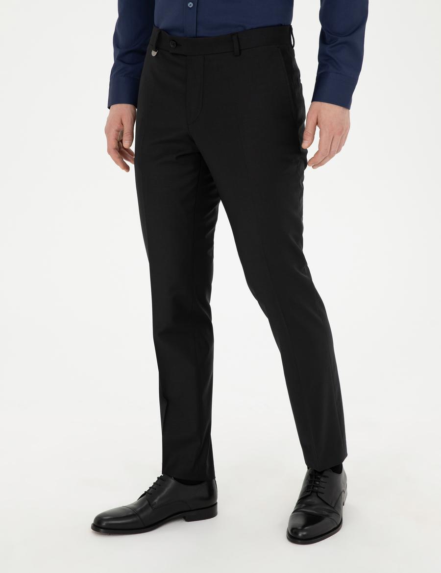 Siyah Slim Fit Kumaş Pantolon