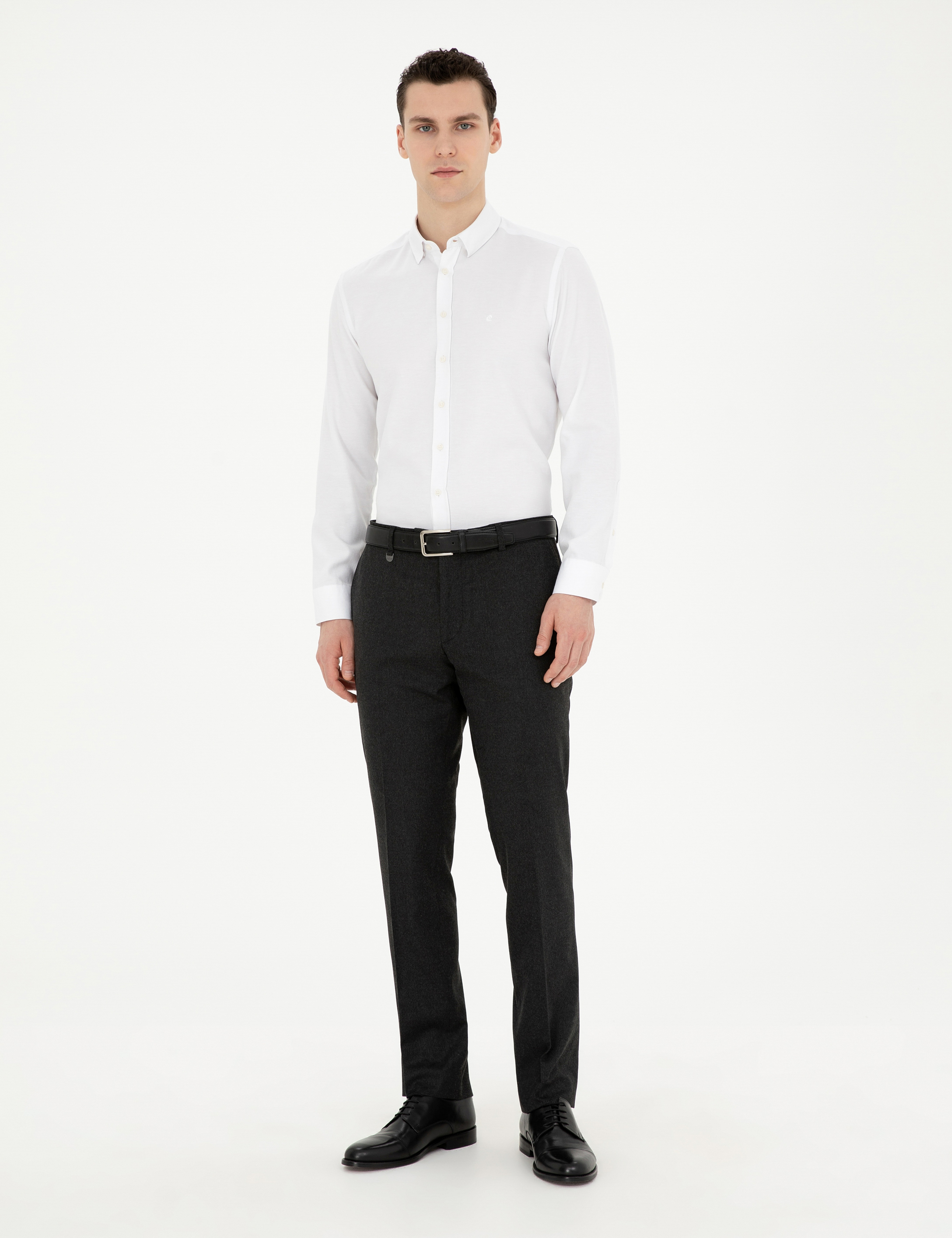 Antrasit Slim Fit Kumaş Pantolon