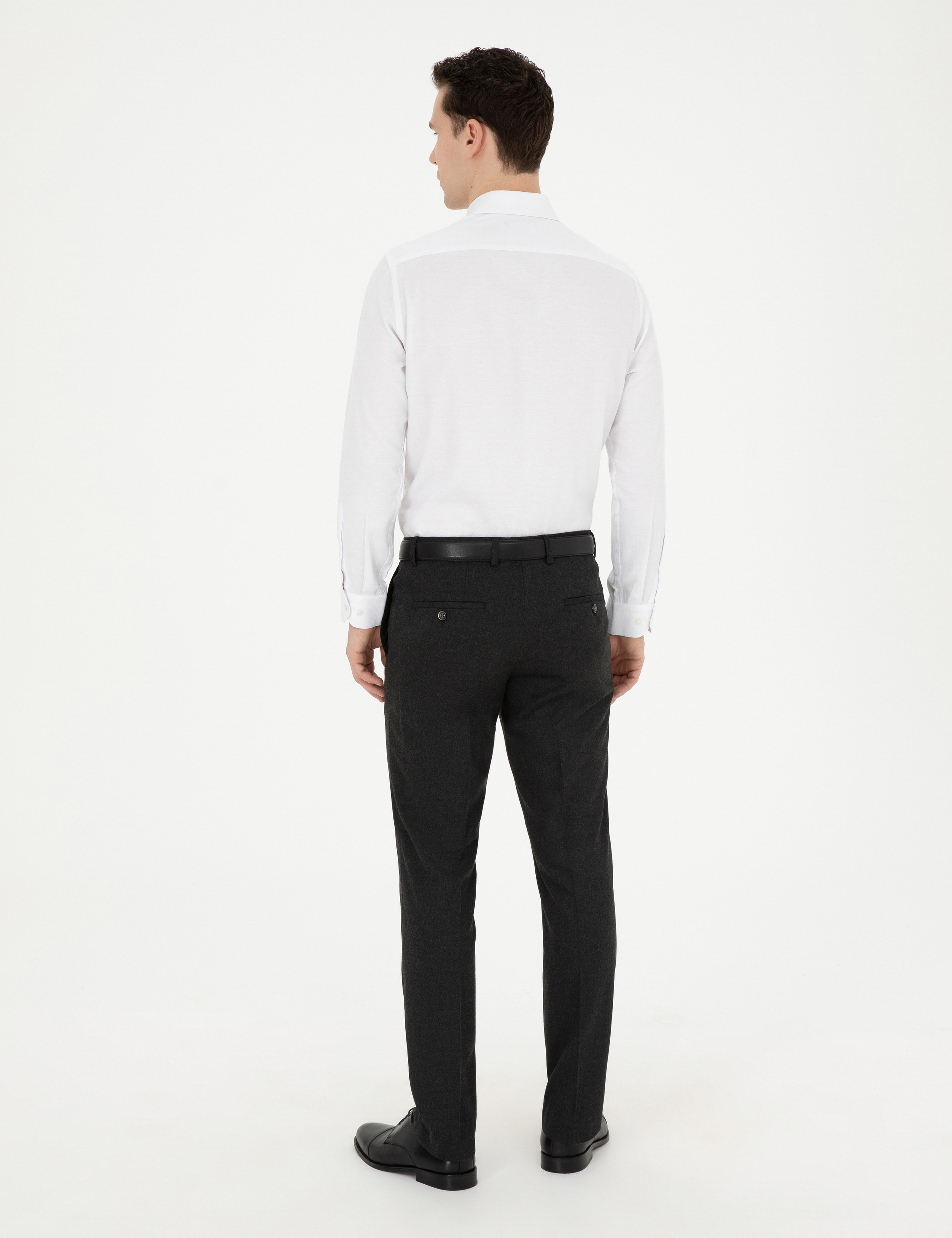 Antrasit Slim Fit Kumaş Pantolon - Image 4