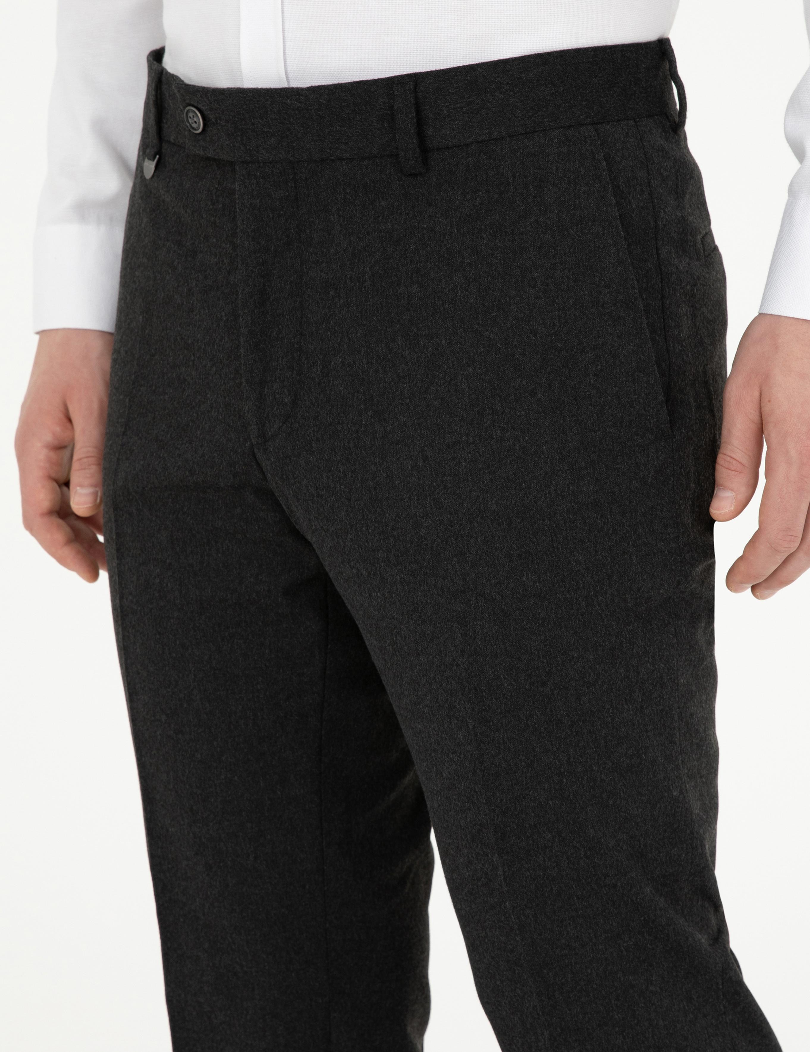 Antrasit Slim Fit Kumaş Pantolon
