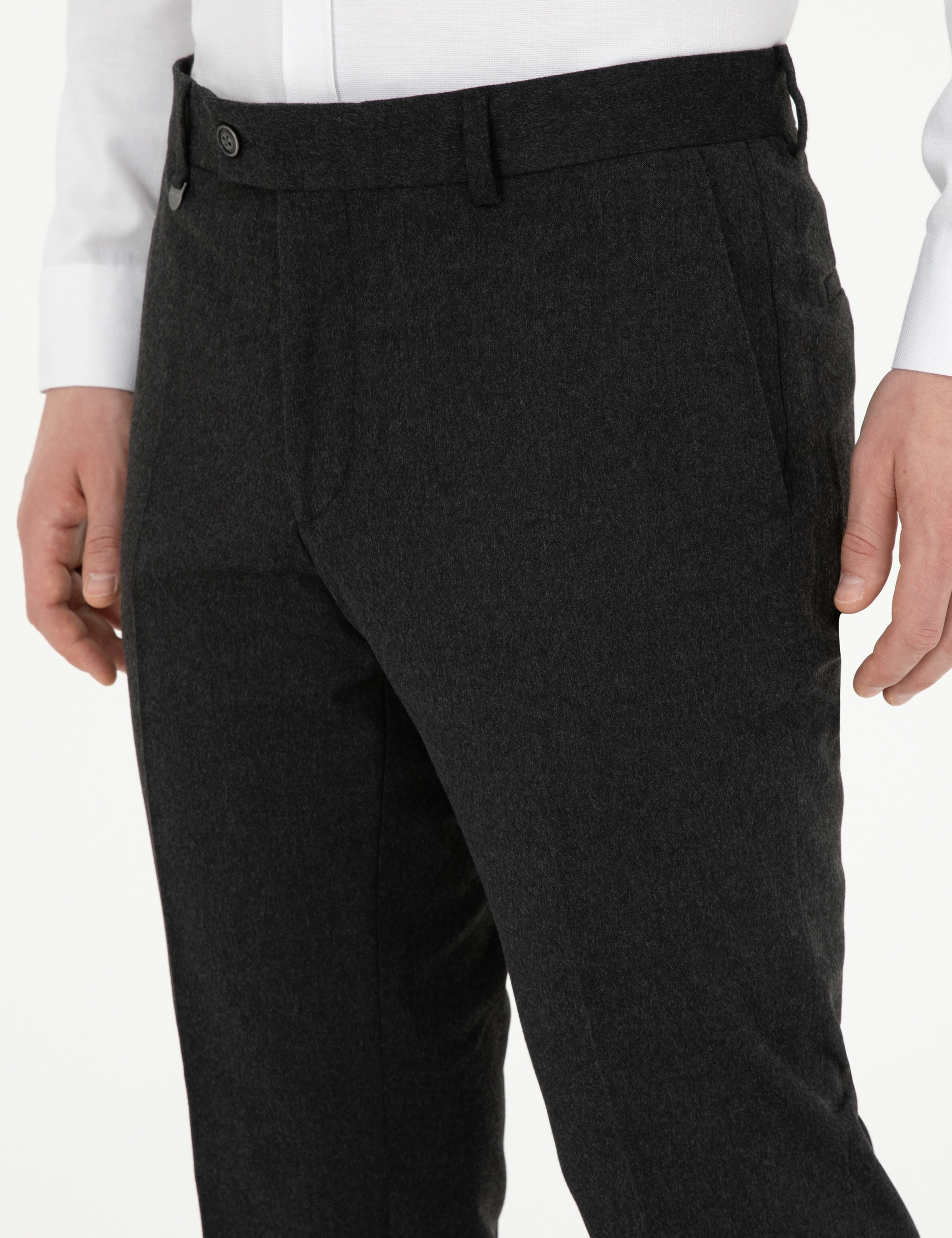 Antrasit Slim Fit Kumaş Pantolon