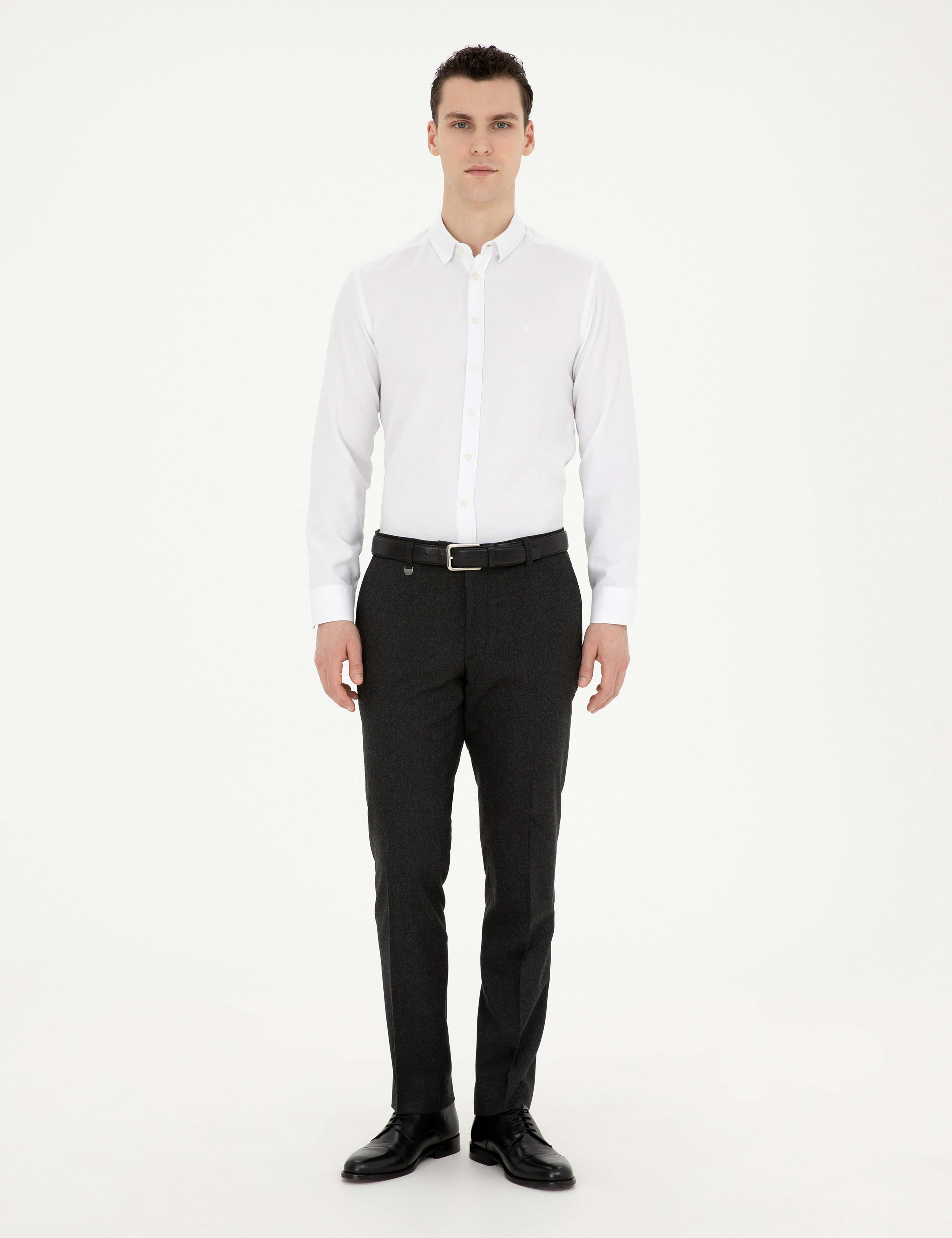 Antrasit Slim Fit Kumaş Pantolon - Image 1