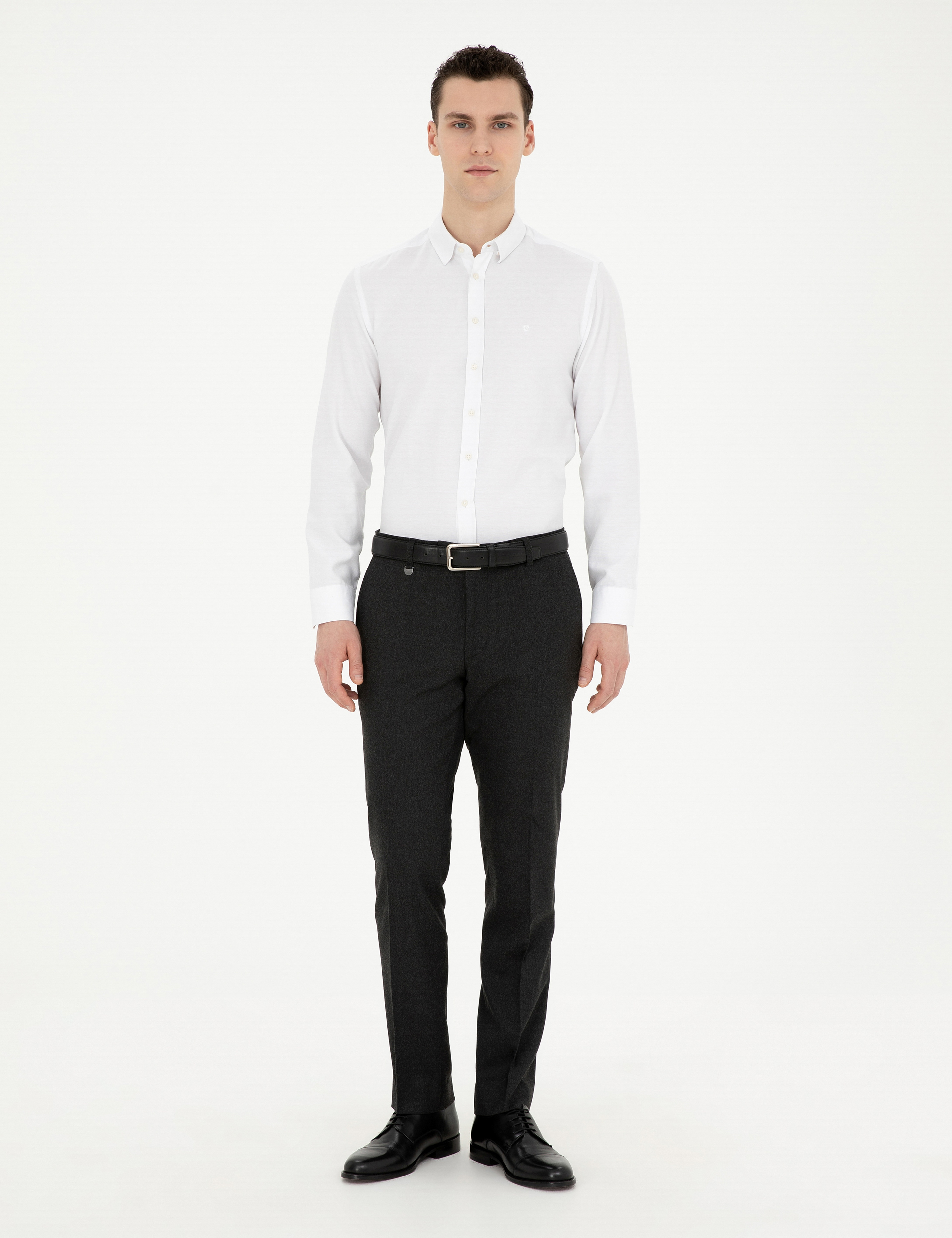 Antrasit Slim Fit Kumaş Pantolon