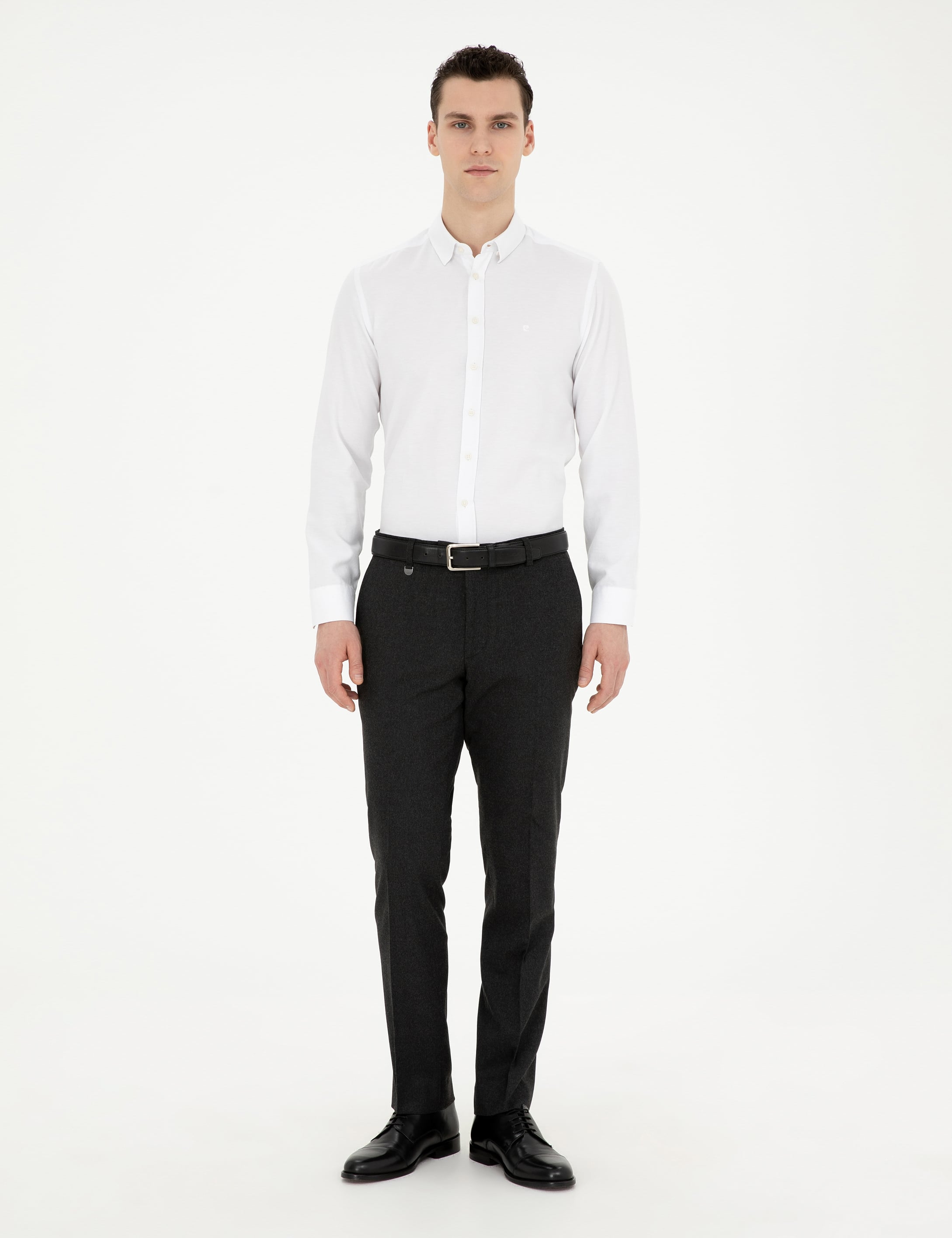 Antrasit Slim Fit Kumaş Pantolon