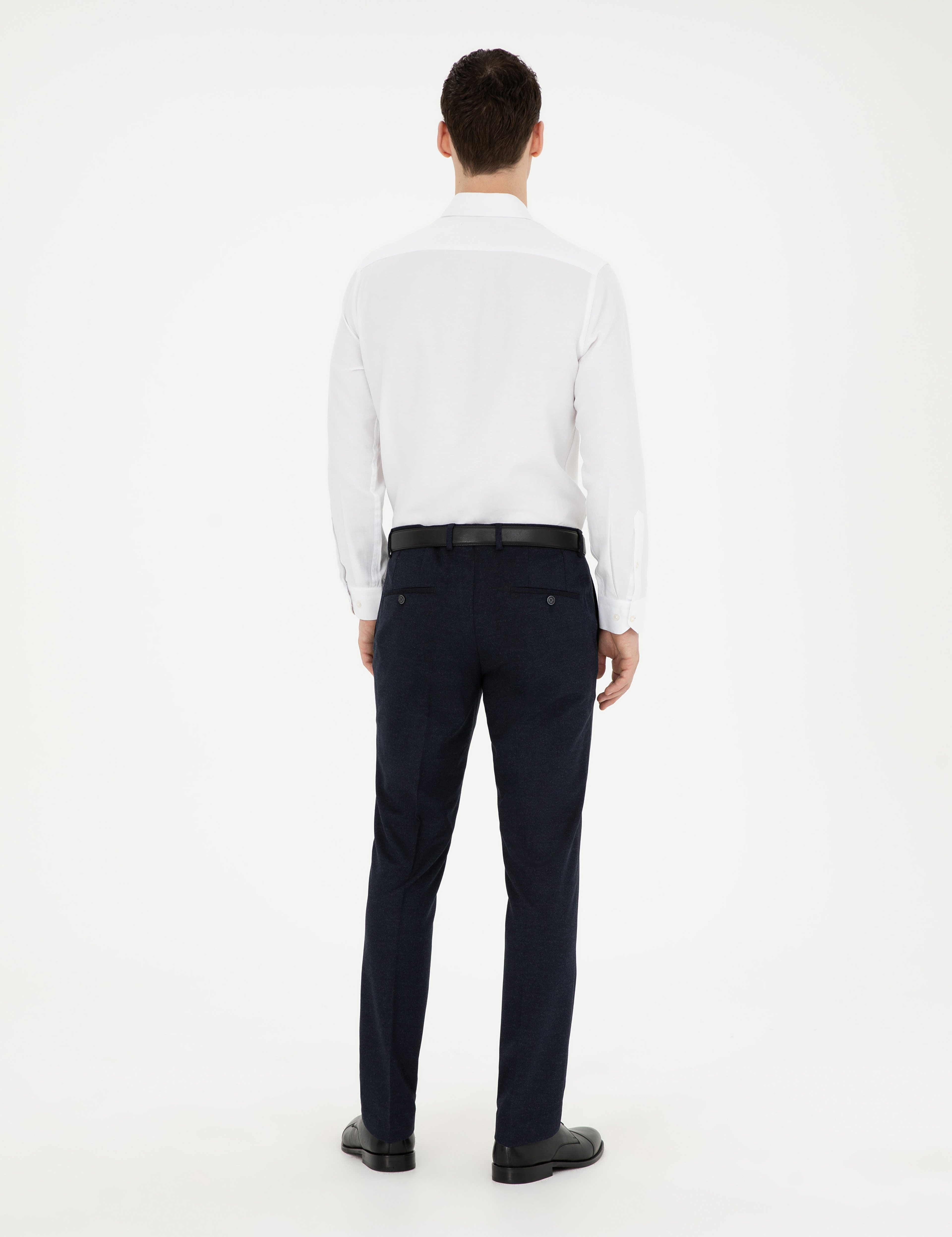 Lacivert Slim Fit Kumaş Pantolon - Image 4