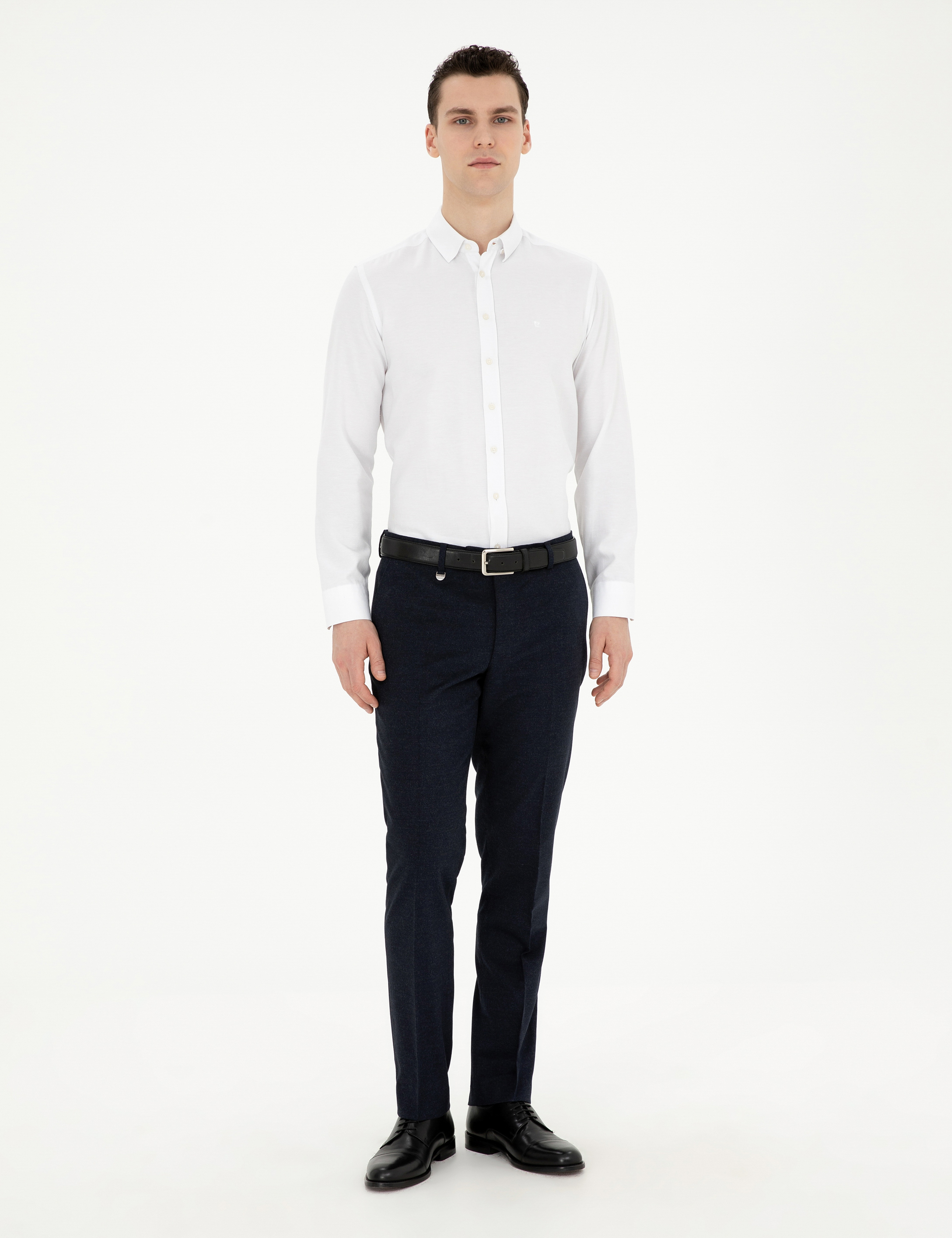 Lacivert Slim Fit Kumaş Pantolon - Image 1